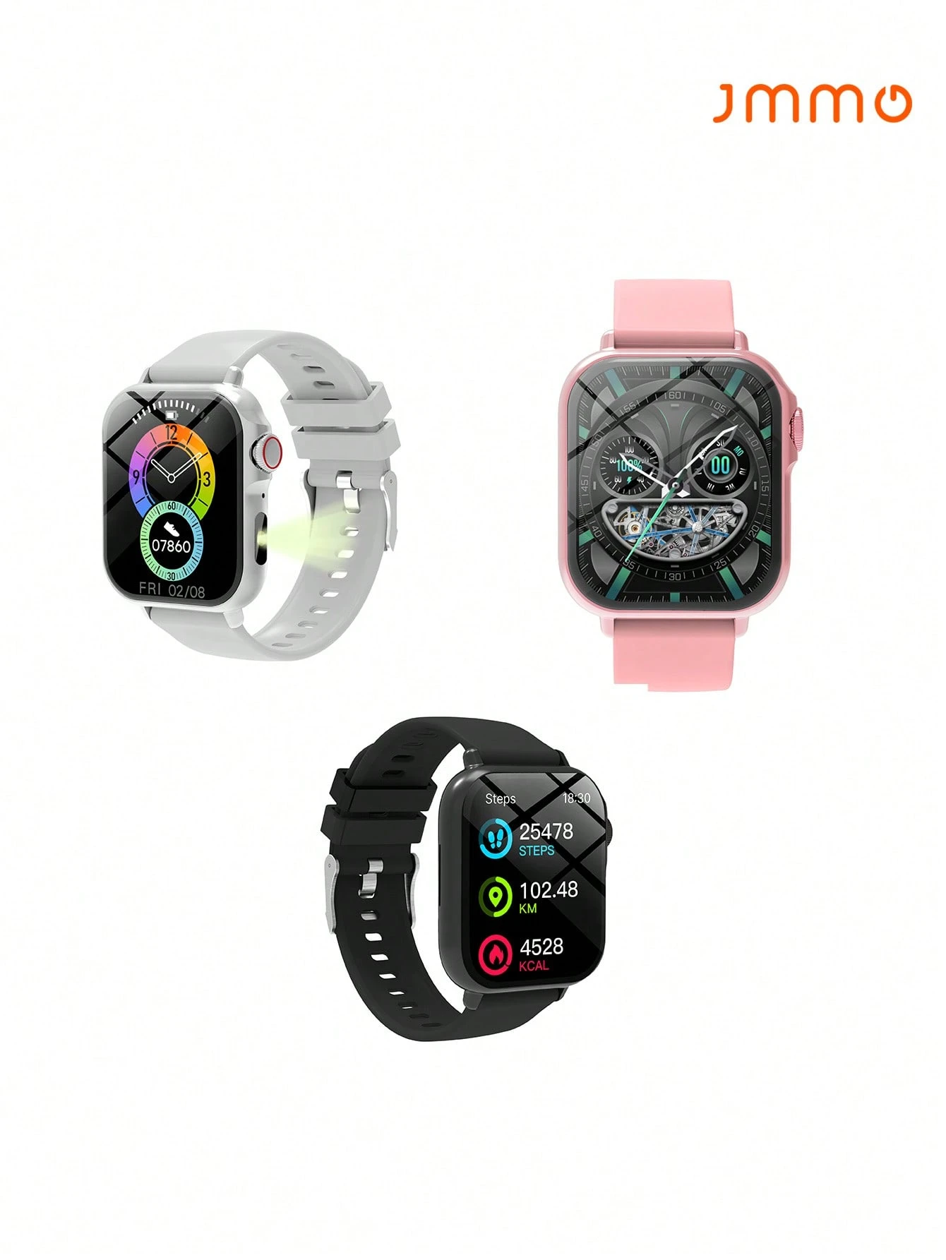 Teckwe Montre connectée avec lampe de poche, suivi de la condition physique avec moniteur