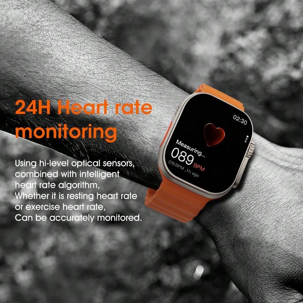 Montre intelligente à commande vocale IA - Assistant IA multifonctionnel + Santé . — vue 6