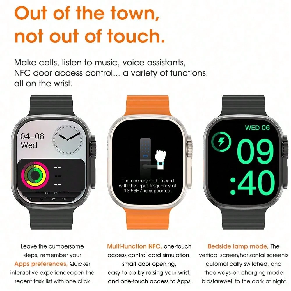 Montre intelligente à commande vocale IA - Assistant IA multifonctionnel + Santé . — vue 5