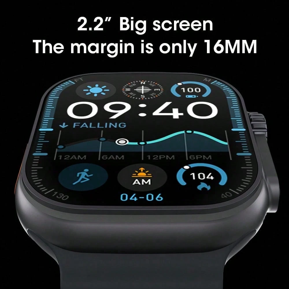 Montre intelligente à commande vocale IA - Assistant IA multifonctionnel + Santé . — vue 3