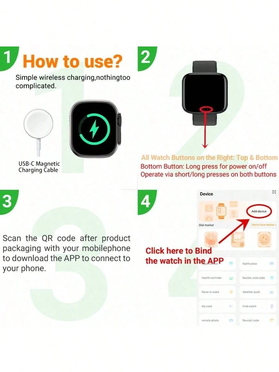 Montre intelligente à commande vocale IA - Assistant IA multifonctionnel + Santé . — vue 11