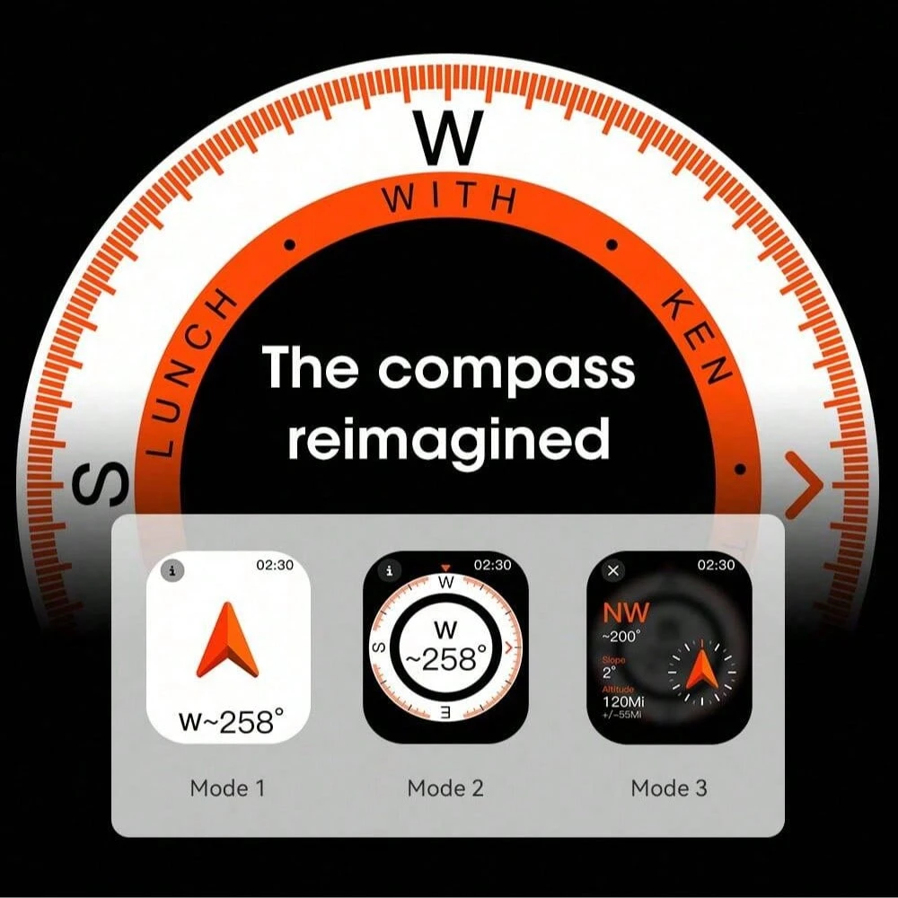 Montre intelligente à commande vocale IA - Assistant IA multifonctionnel + Santé . — vue 10