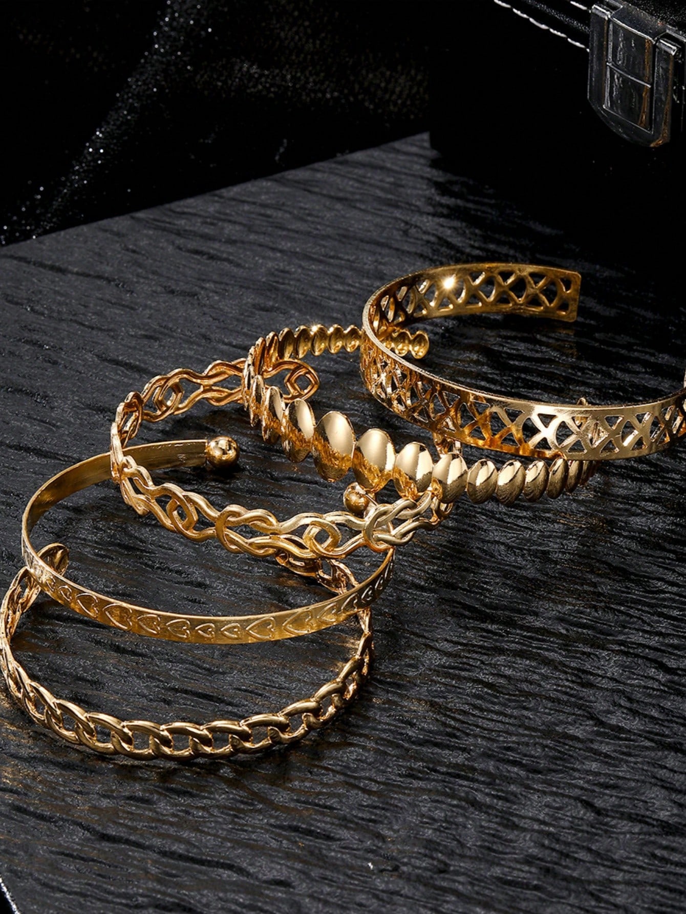 /Set Bracelet chaîne minimaliste européen et américain, Bracelet ouvert à nœud mélangé — vue 5