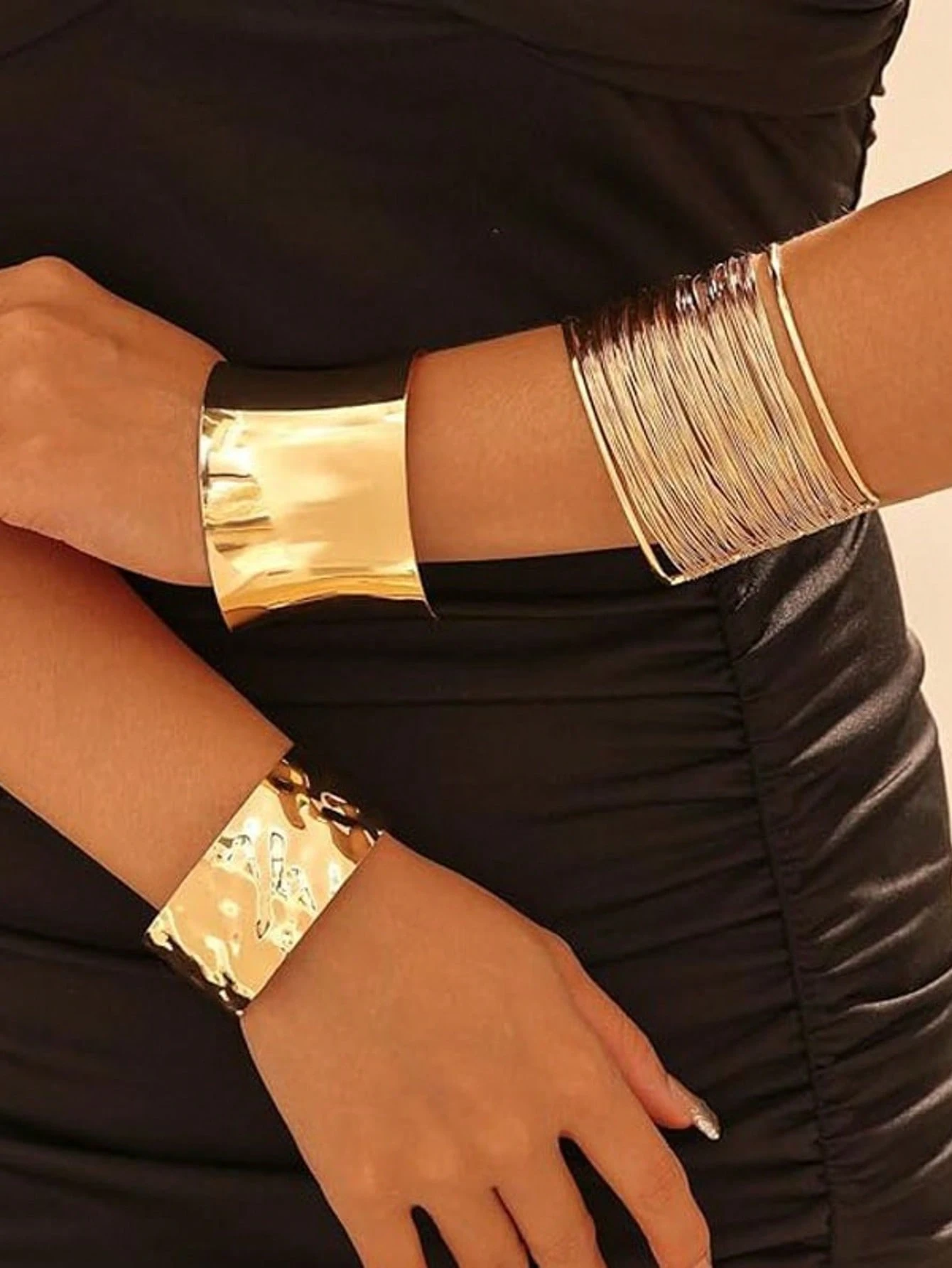 1-3 pièces Bracelet Manchette Ouvert Minimaliste Pour Femmes — vue 4