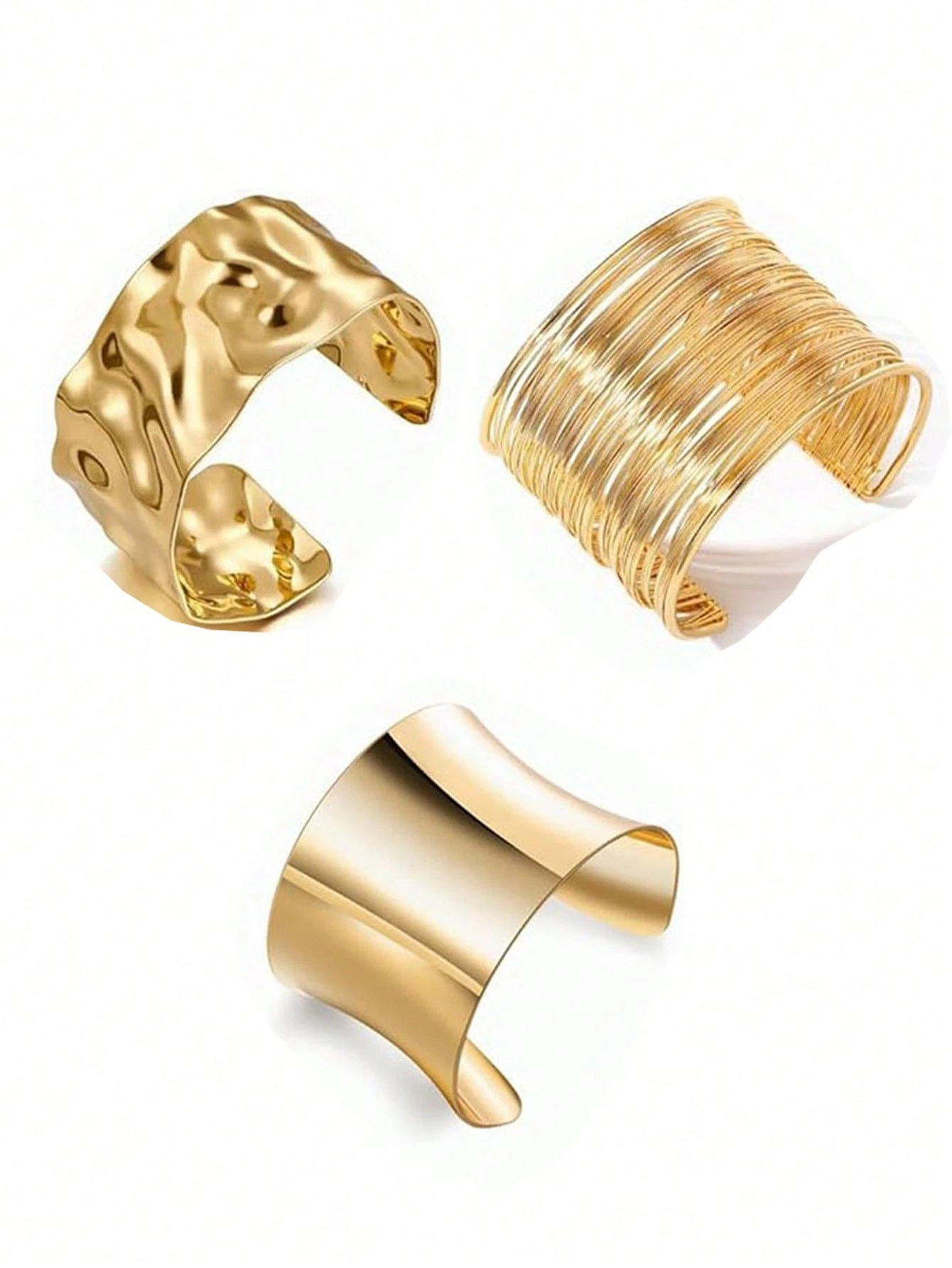 1-3 pièces Bracelet Manchette Ouvert Minimaliste Pour Femmes