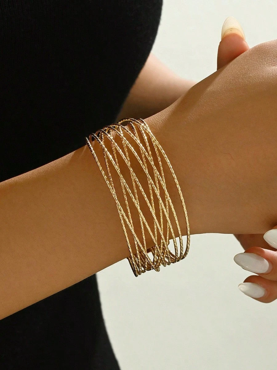 1-3 pièces Bracelet Manchette Ouvert Minimaliste Pour Femmes — vue 8