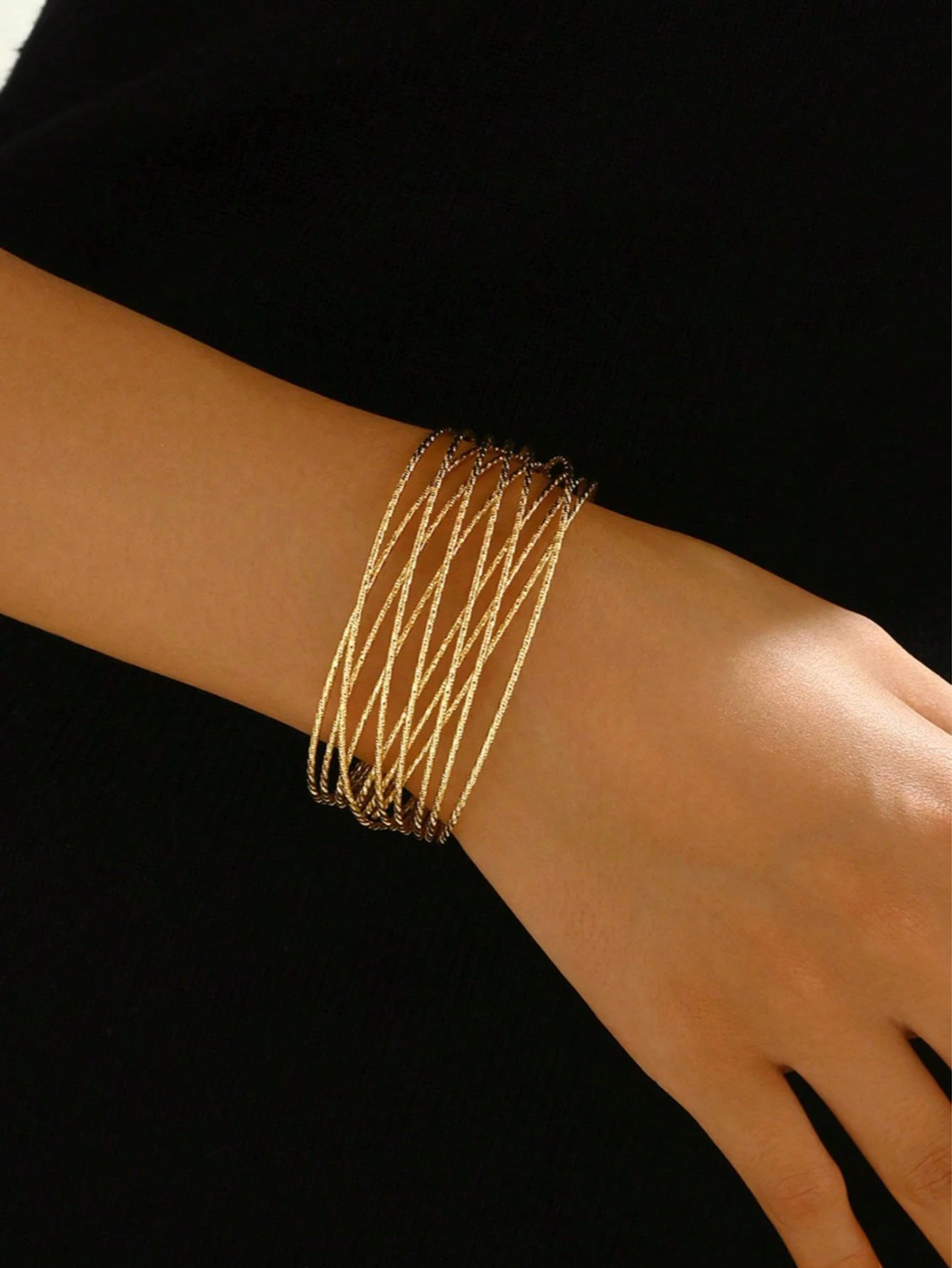 1-3 pièces Bracelet Manchette Ouvert Minimaliste Pour Femmes — vue 11