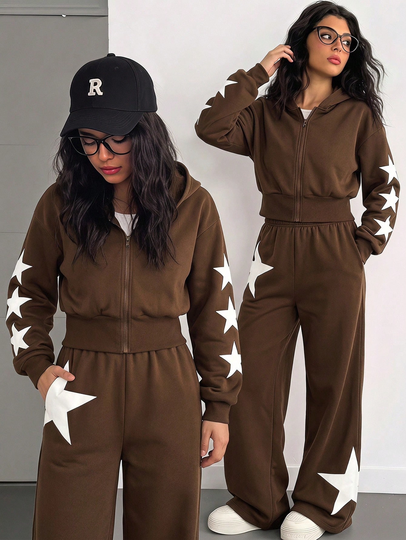 Sweat-shirt à capuche zippé pour adolescentes, manches longues, col rond, doublure — vue 3