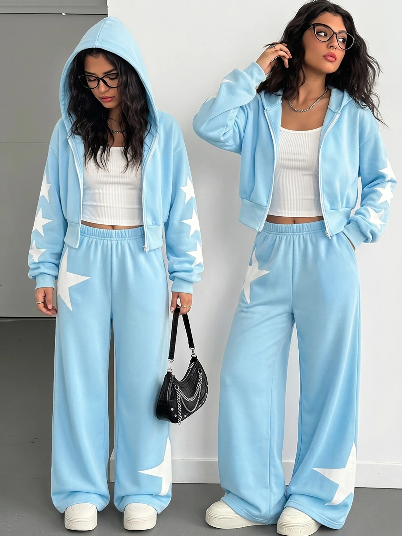 Sweat-shirt à capuche zippé pour adolescentes, manches longues, col rond, doublure — vue 12