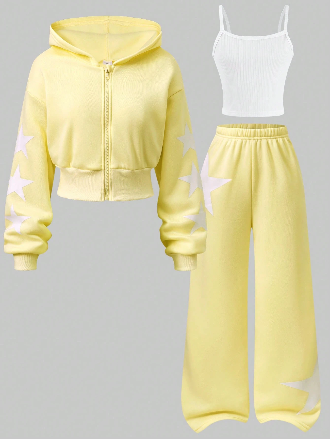Sweat-shirt à capuche zippé pour adolescentes, manches longues, col rond, doublure — vue 10