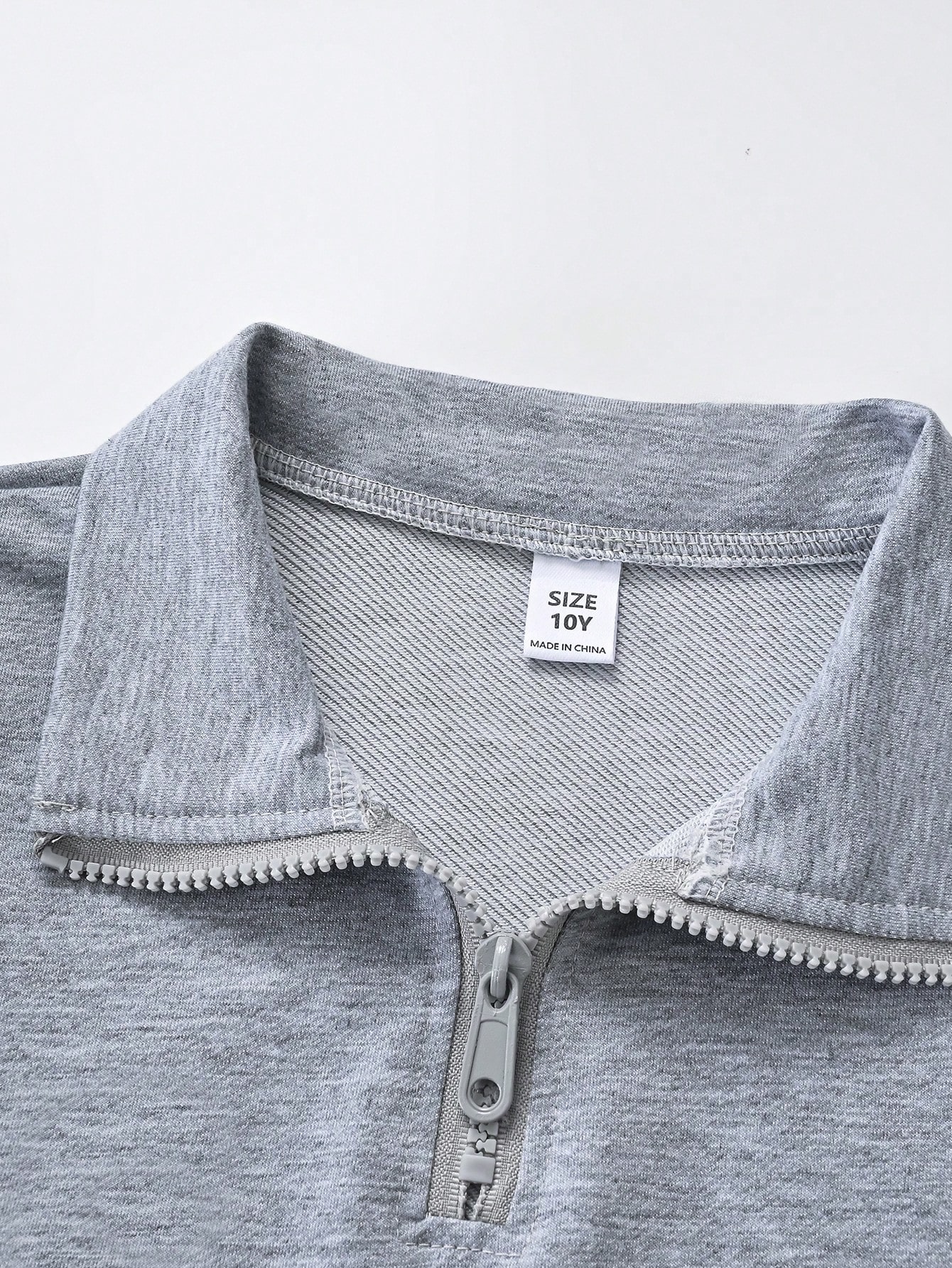 Ensemble 2 pièces sweat-shirt à demi-zip et pantalon large pour jeunes femmes et filles, — vue 10