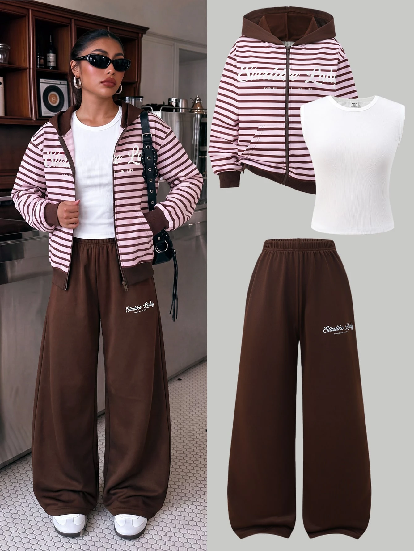 Tenues d'automne pour adolescentes, Hauts d'automne, Ensemble décontracté 3 — vue 5