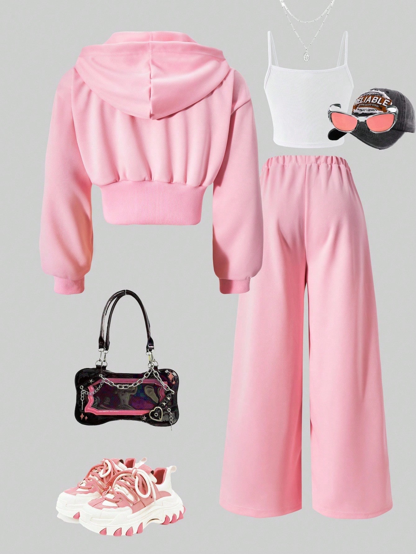 Ensemble 3 pièces pour adolescent, style décontracté streetwear, mignon et — vue 9