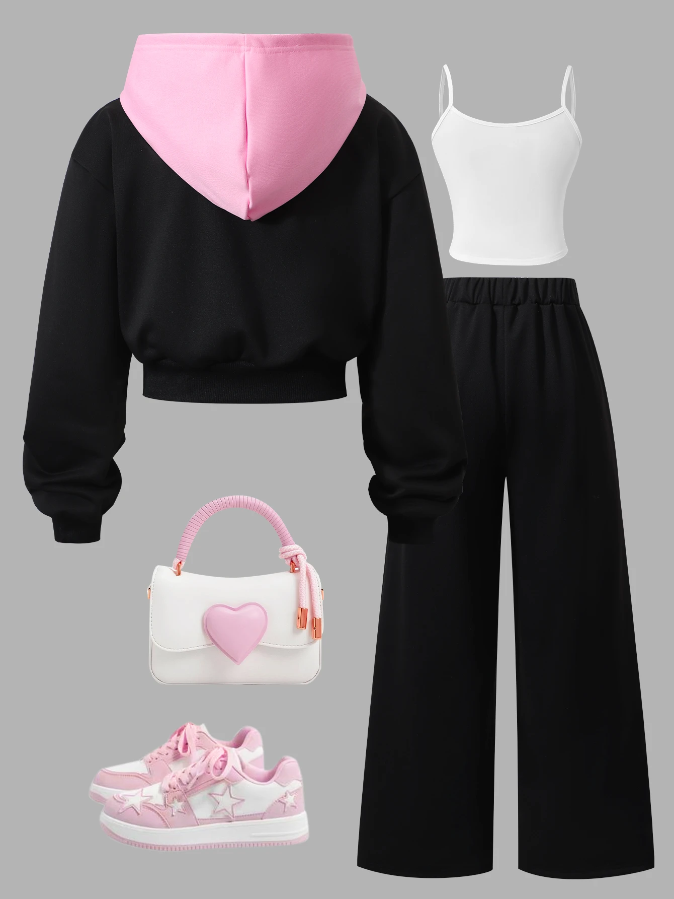 Ensemble 3 pièces pour adolescent, style décontracté streetwear, mignon et — vue 7