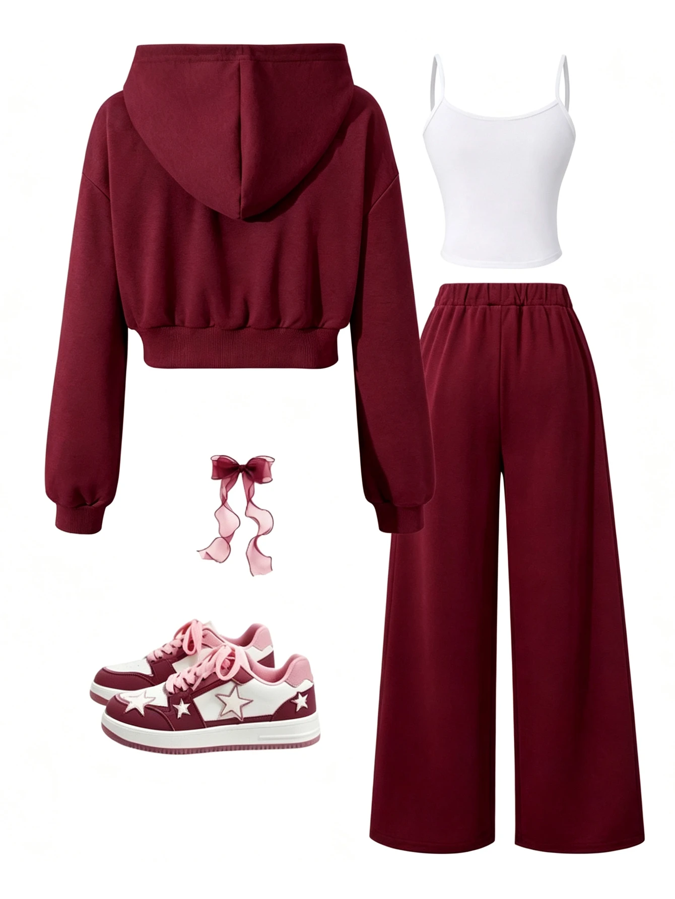 Ensemble 3 pièces pour adolescent, style décontracté streetwear, mignon et — vue 8