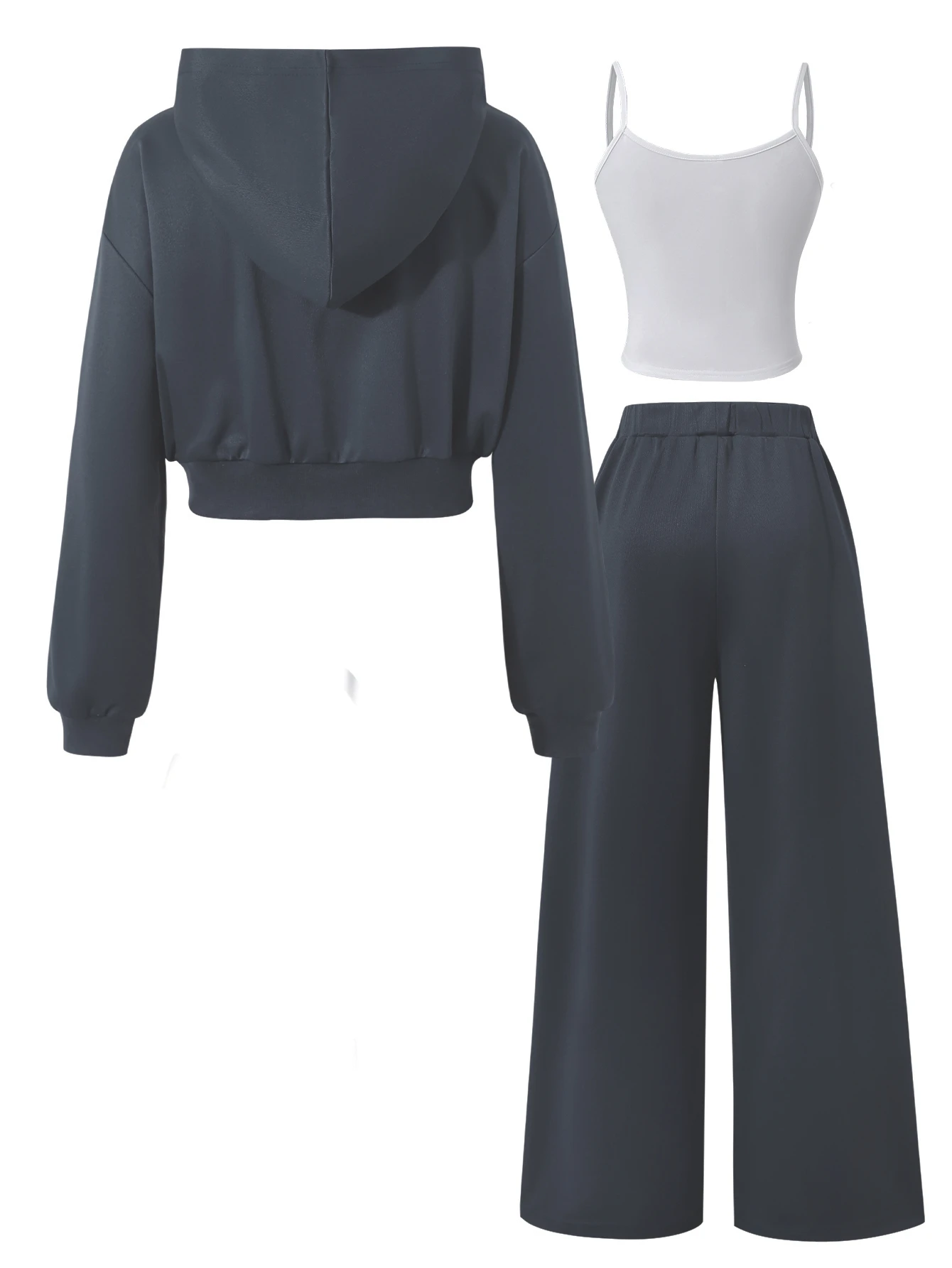 Ensemble 3 pièces pour adolescent, style décontracté streetwear, mignon et — vue 10