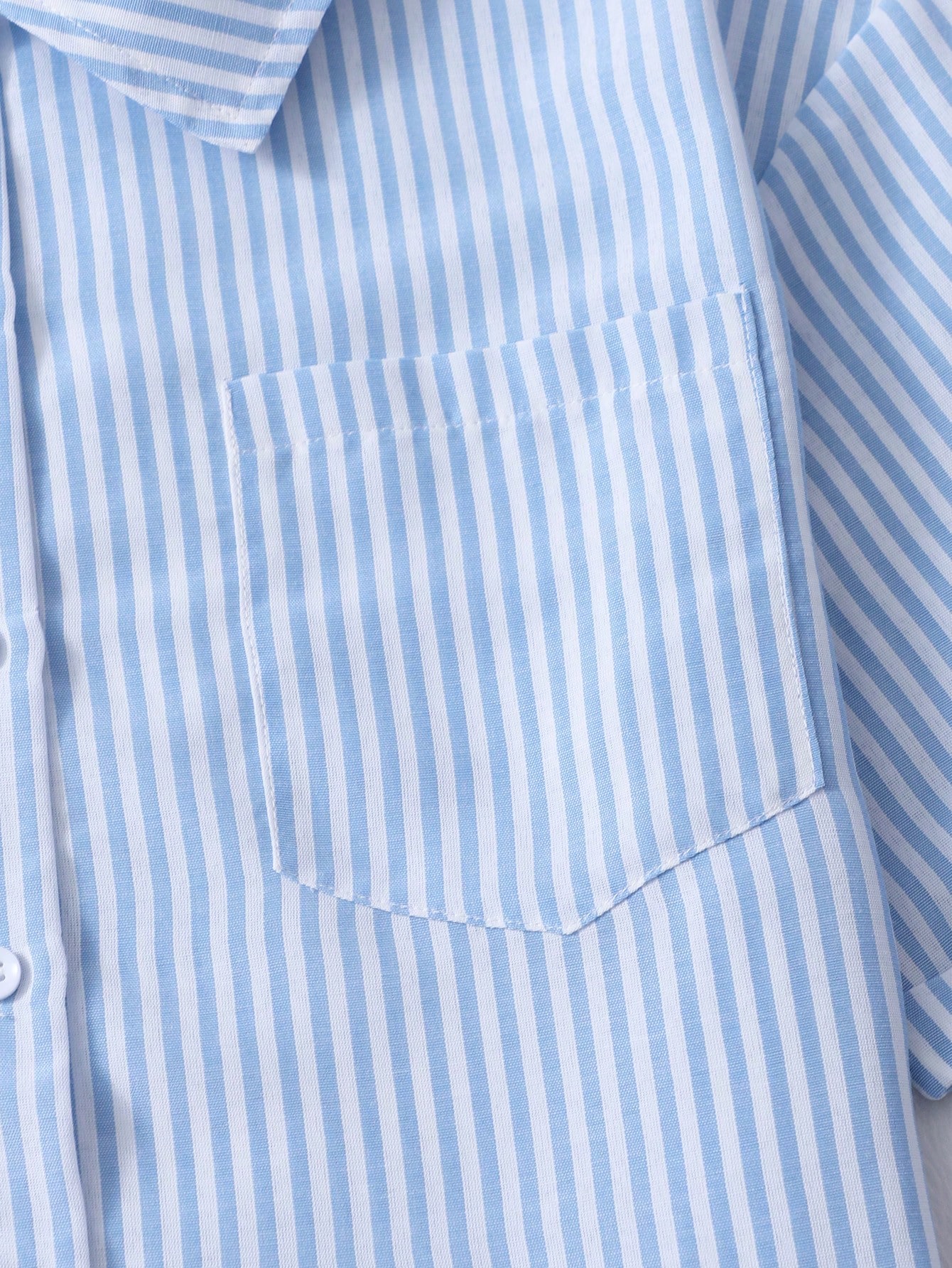 Chemise à manches courtes pour adolescente, imprimé carreaux noir et blanc avec — vue 7