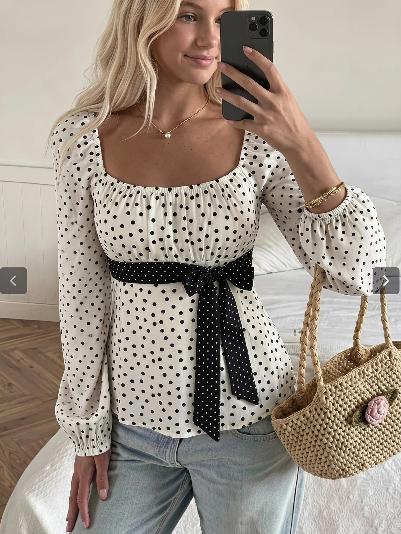 Blouses pour adolescentes, nouvelles, couleur noire unie, tissu tissé, chemise simple — vue 2