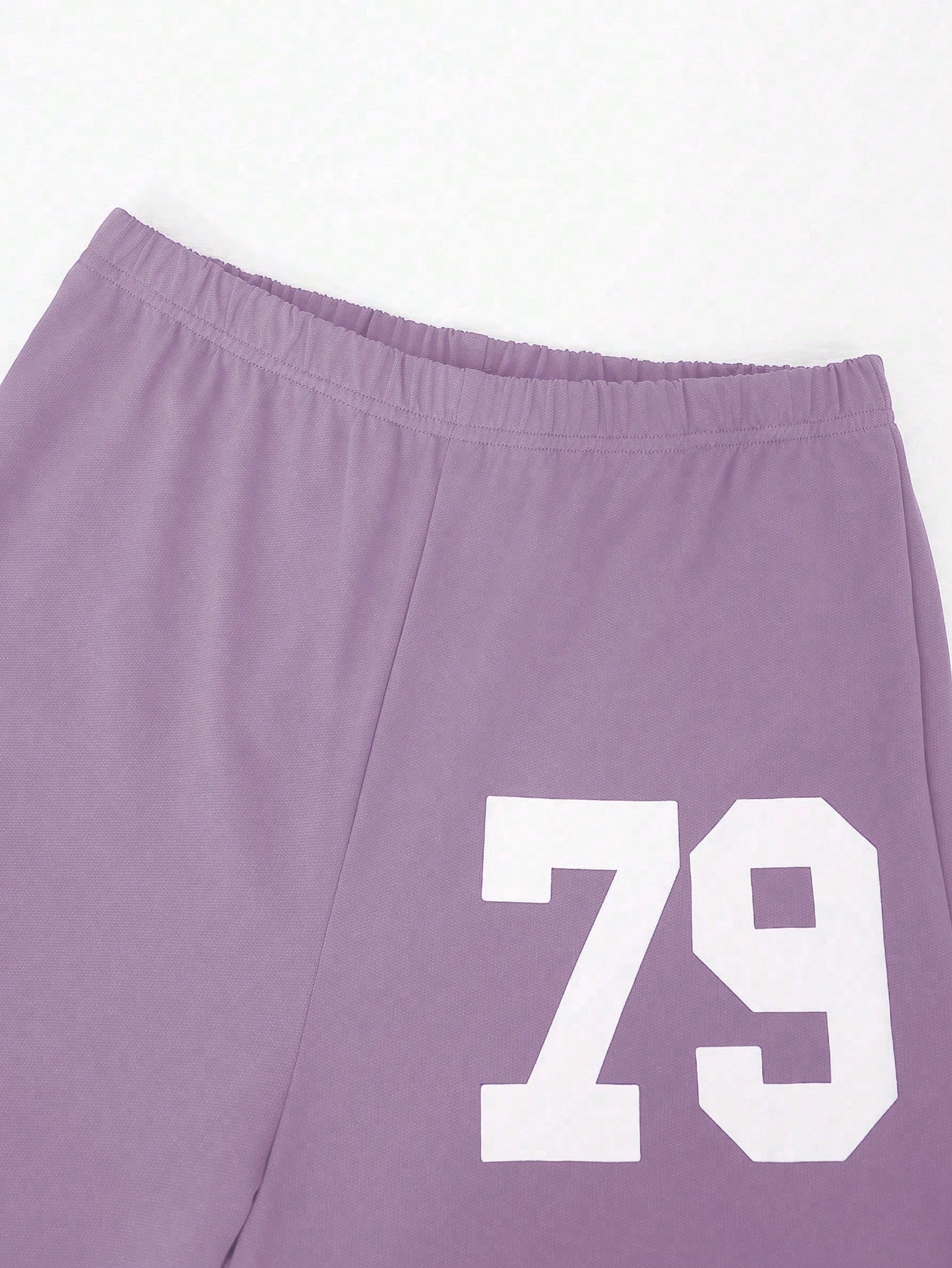 Ensemble 2 pièces/set streetwear pour adolescentes, top à col V manches courtes — vue 6