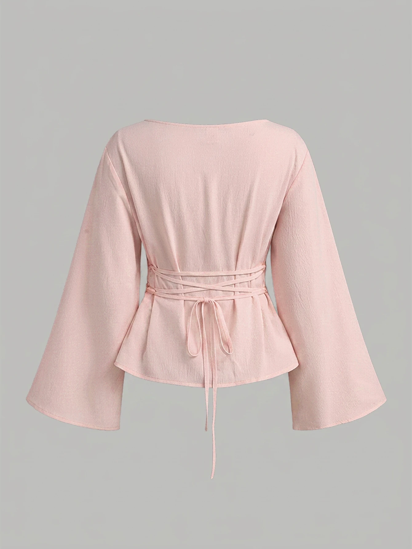 Blouses pour adolescentes, nouvelles, couleur noire unie, tissu tissé, chemise simple — vue 12