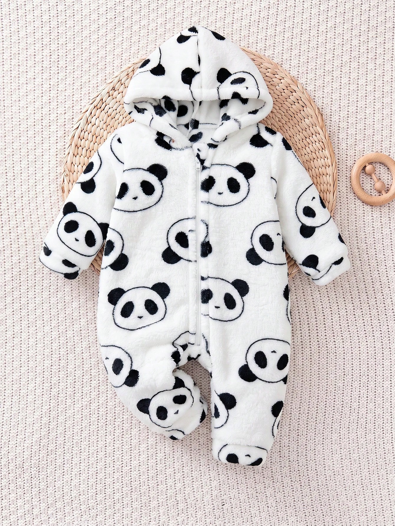 Nouveau-né Bébé Garçon/Fille Mignon Automne/Hiver Décontracté Blanc Moelleux Motif — vue 11