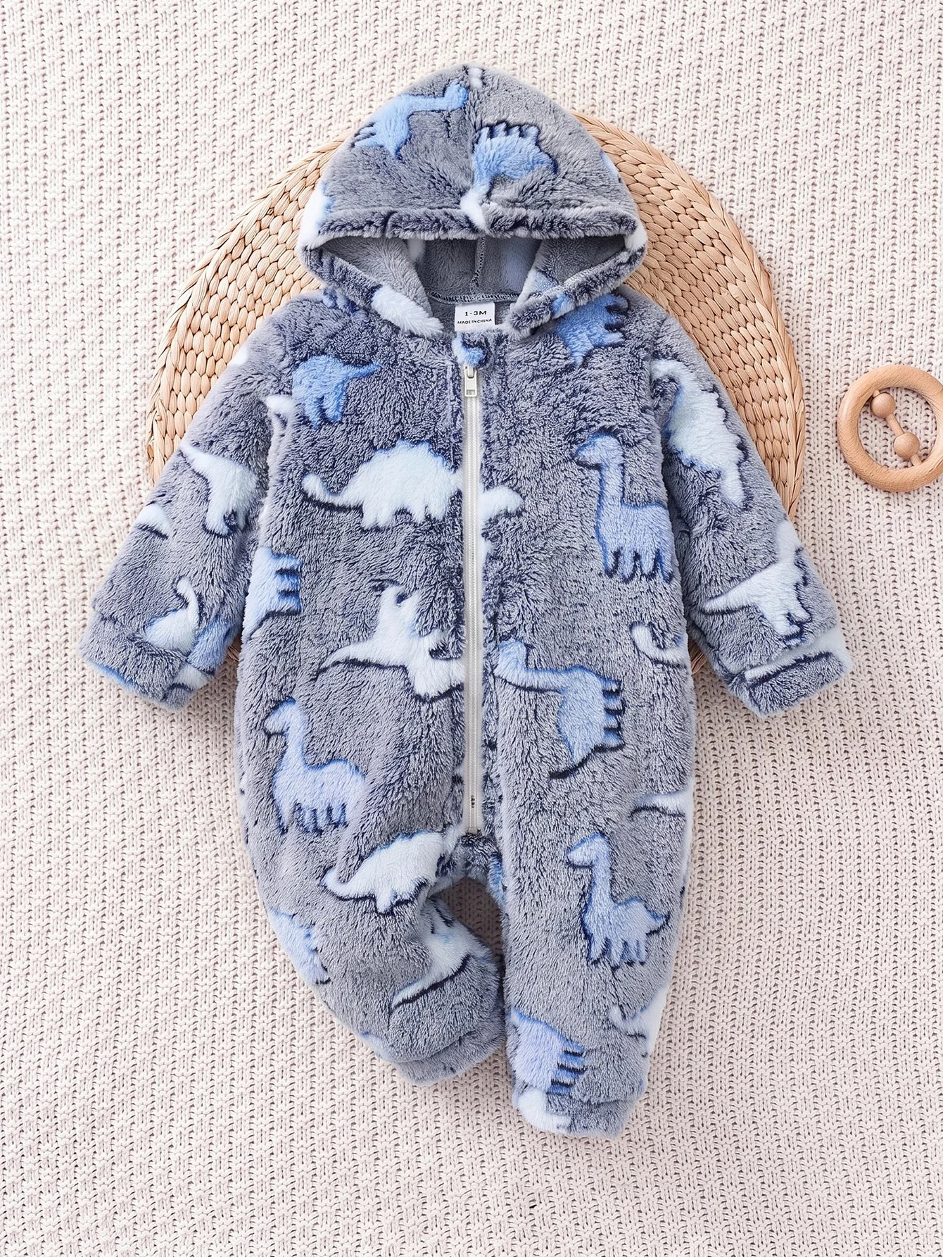 Nouveau-né Bébé Garçon/Fille Mignon Automne/Hiver Décontracté Blanc Moelleux Motif — vue 8