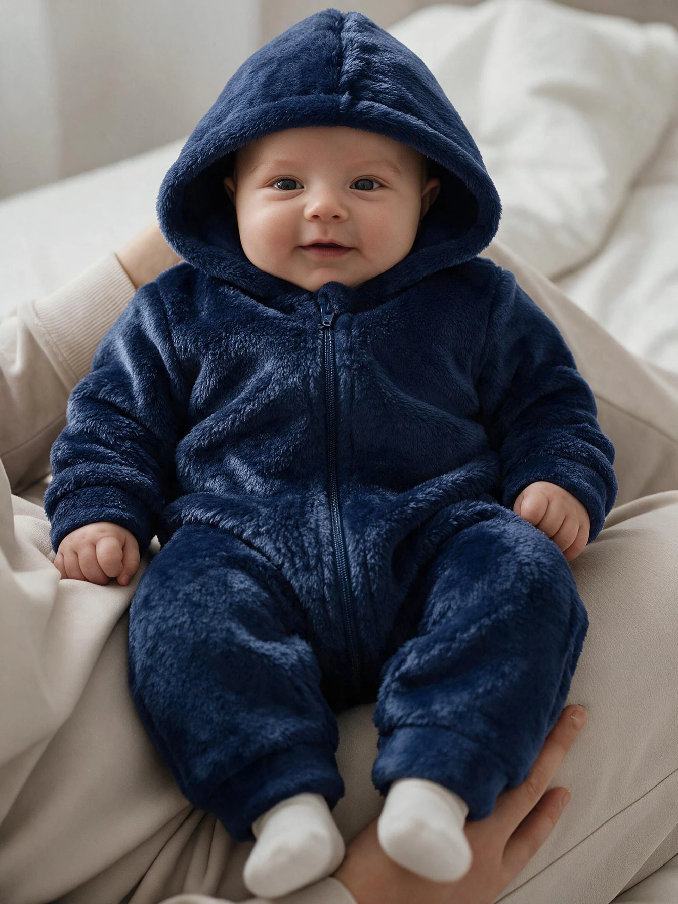 Vêtements de détente pour nouveau-nés garçon et fille, en peluche, motif ours de — vue 15