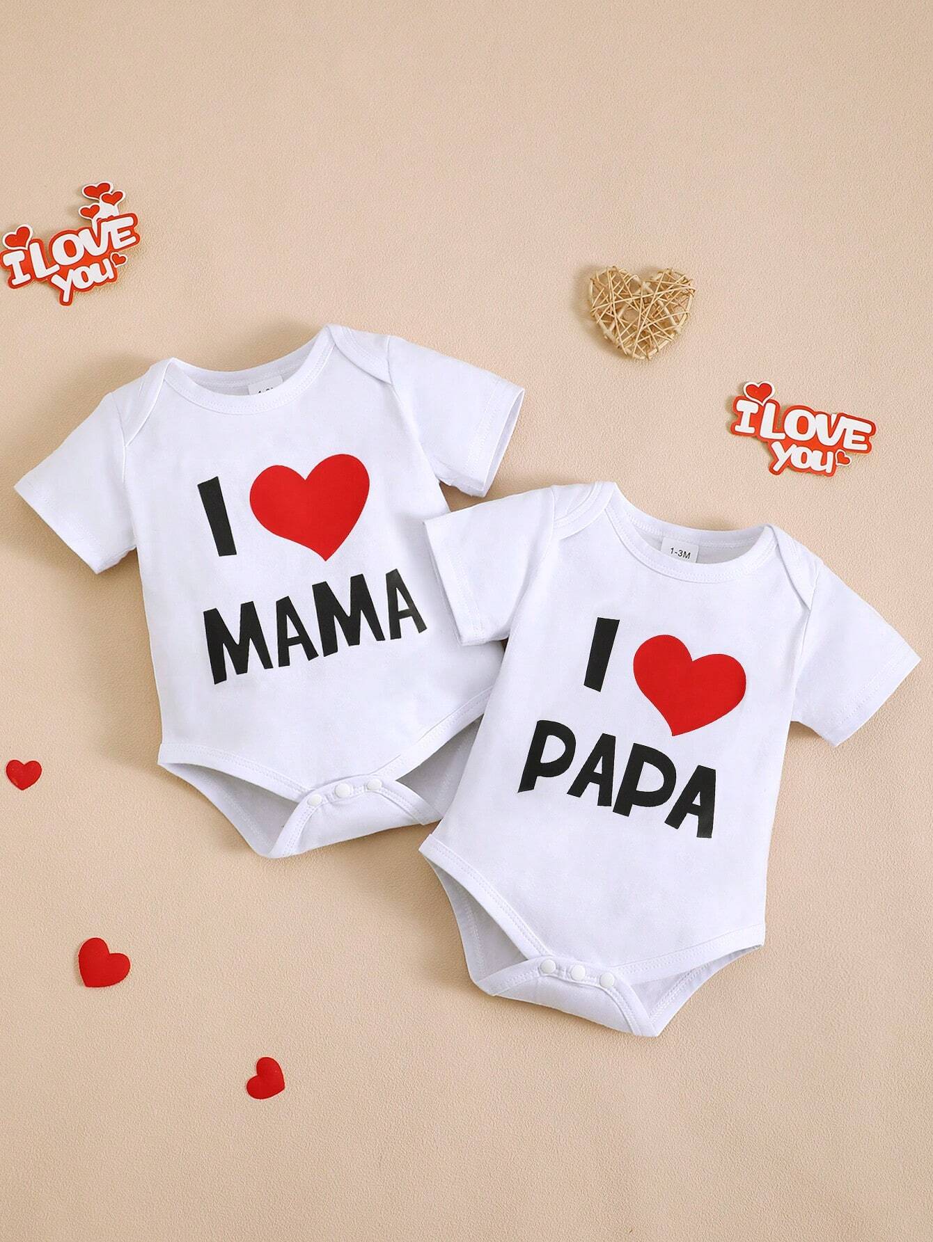 BrownBark 2 pièces Body bébé garçon et fille nouveau-né en coton doux avec imprimé