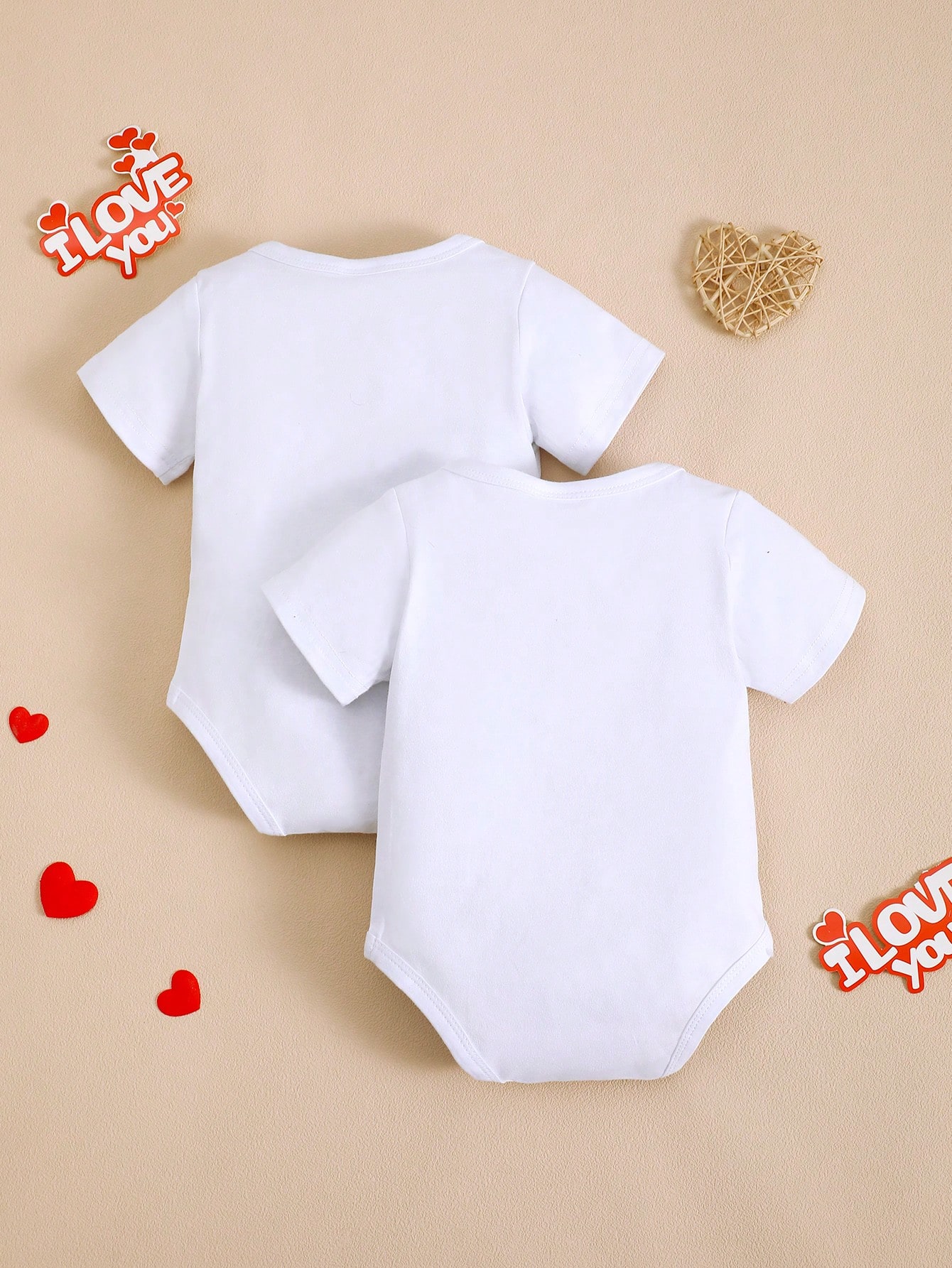 BrownBark 2 pièces Body bébé garçon et fille nouveau-né en coton doux avec imprimé — vue 2