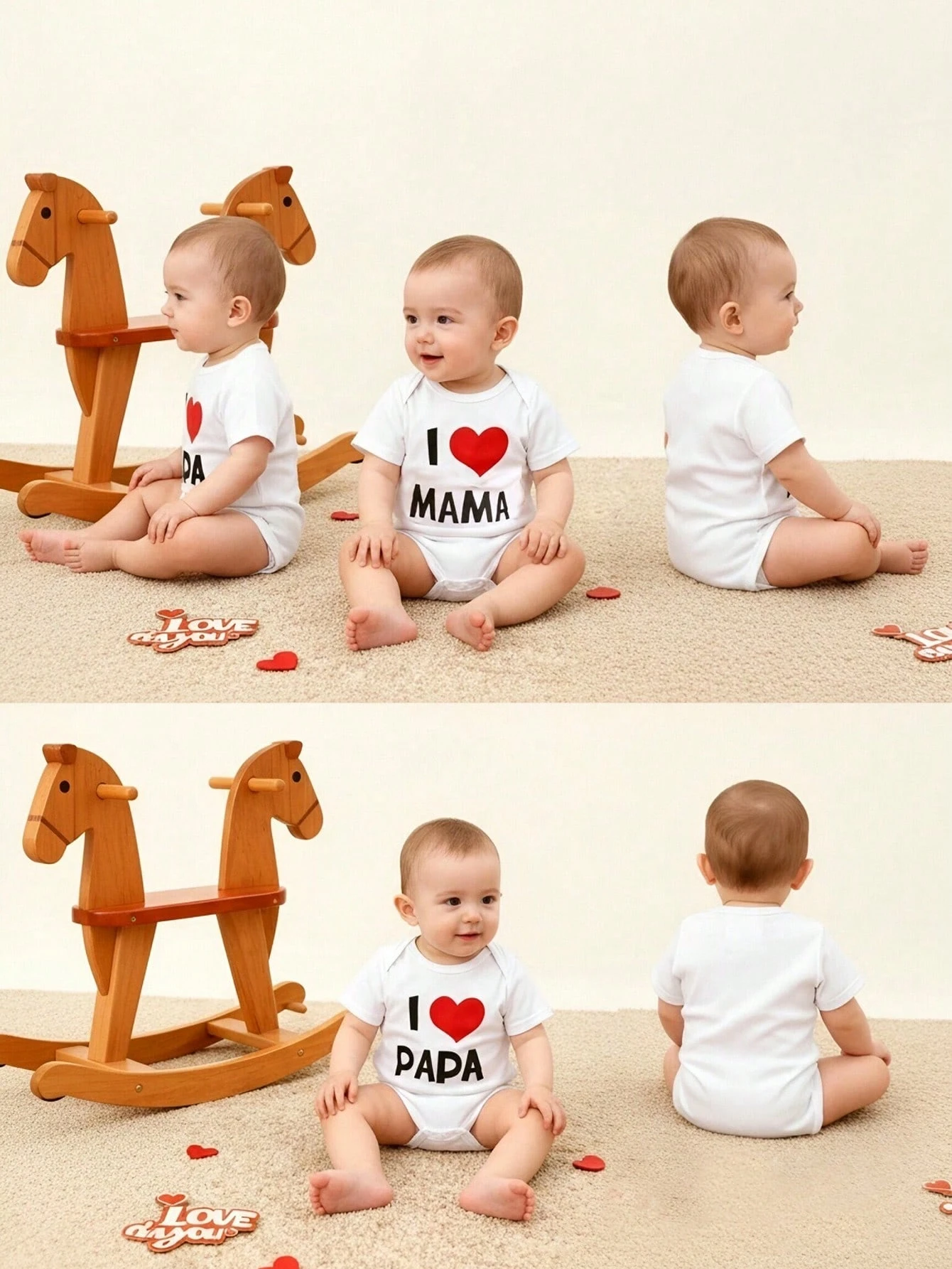 BrownBark 2 pièces Body bébé garçon et fille nouveau-né en coton doux avec imprimé — vue 5