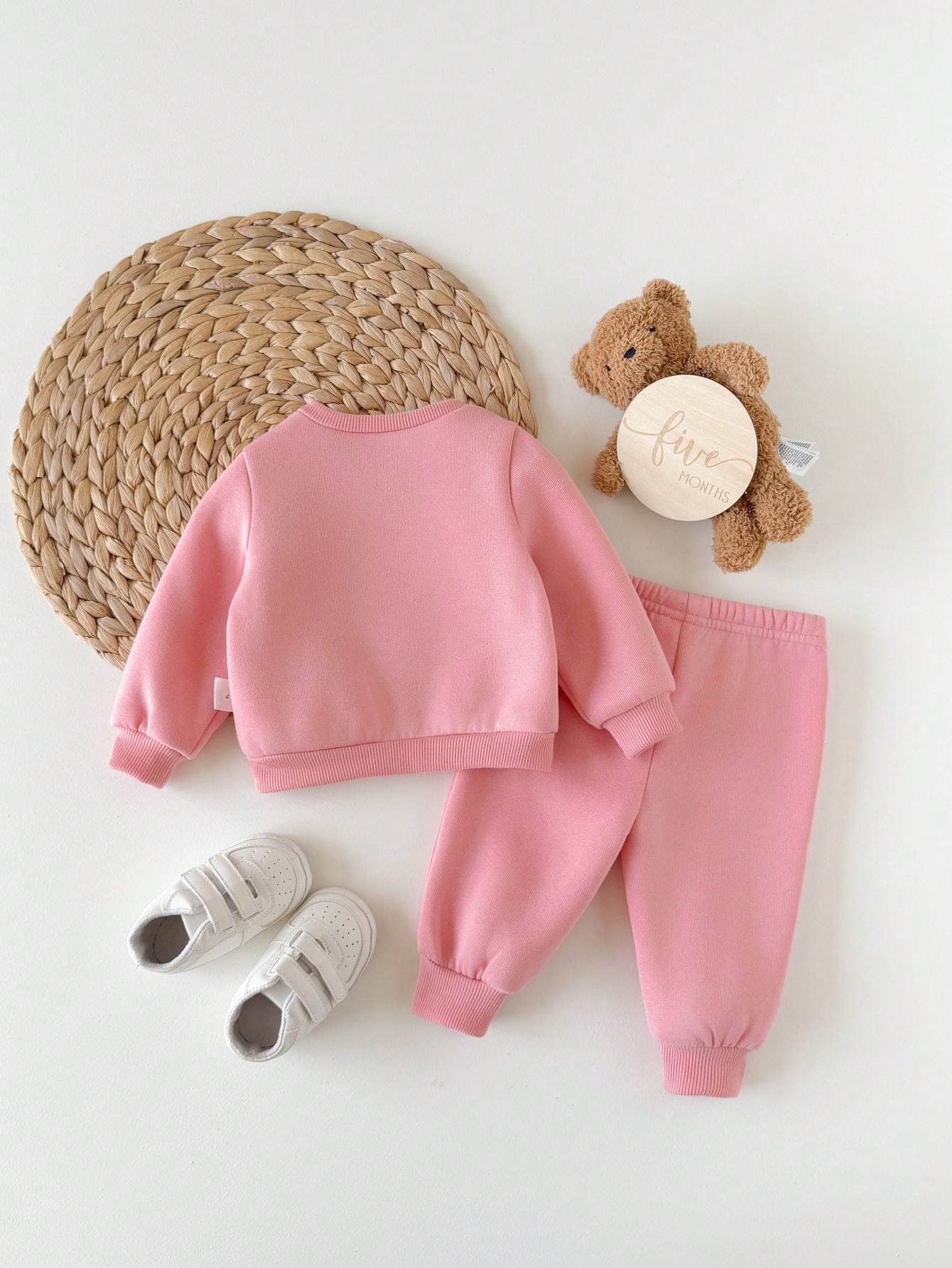 Ensemble sweat-shirt et pantalon d'hiver pour bébé fille nouveau-né, motif ours — vue 6