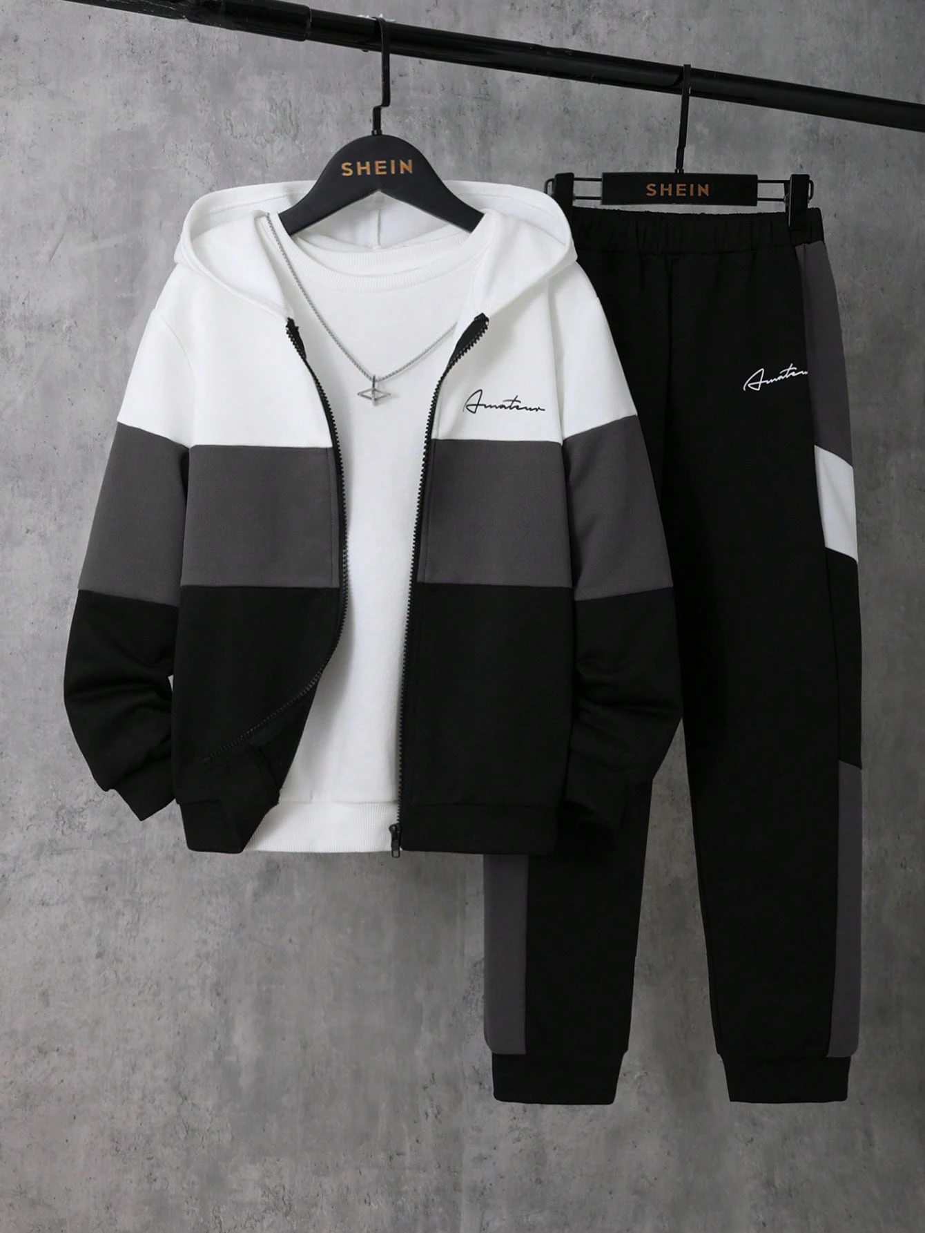 Ensemble 2 pièces pour enfants/préadolescents garçons, Sweat-shirt-shirt à capuche — vue 5