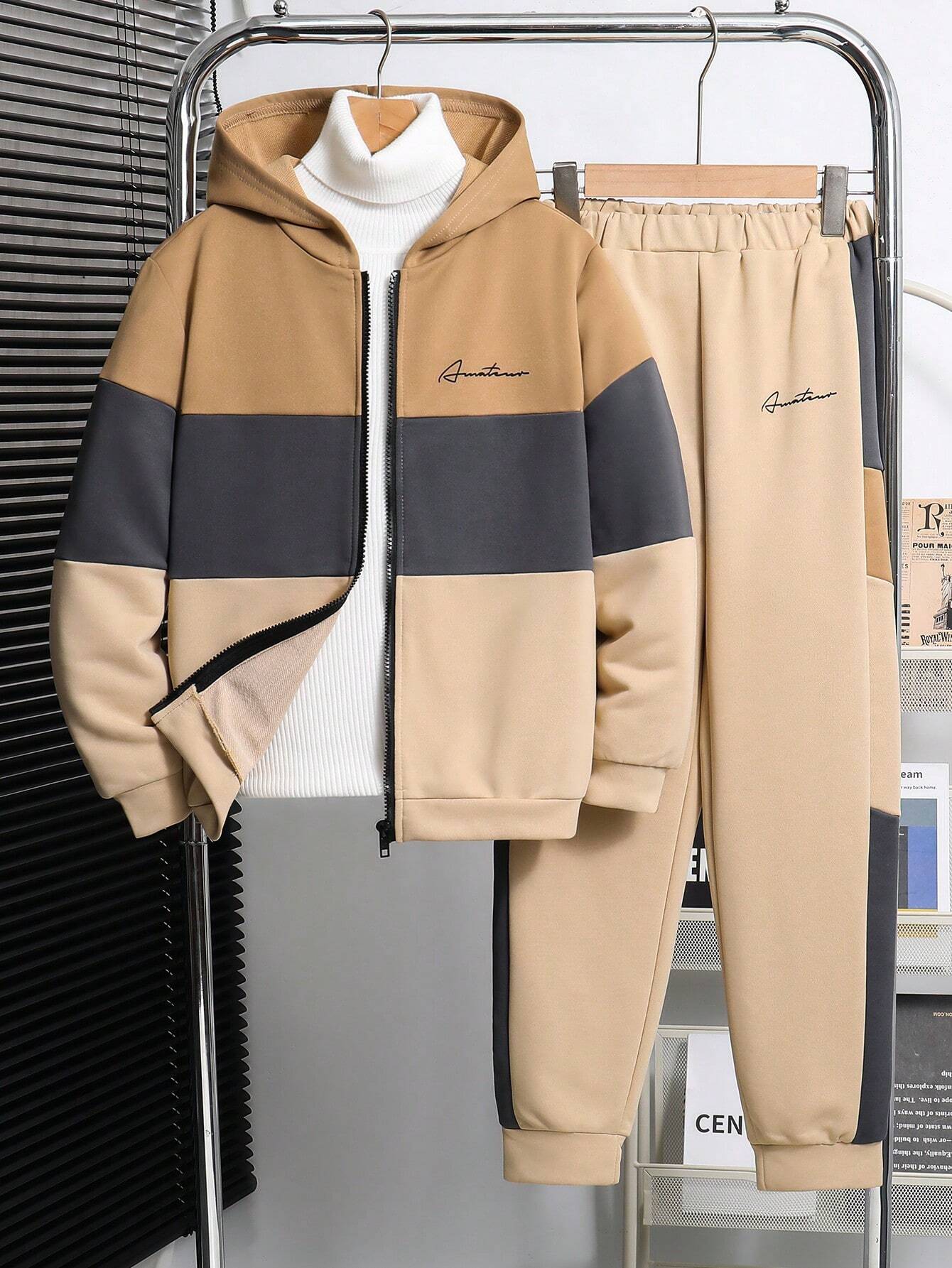 Ensemble 2 pièces pour enfants/préadolescents garçons, Sweat-shirt-shirt à capuche — vue 6
