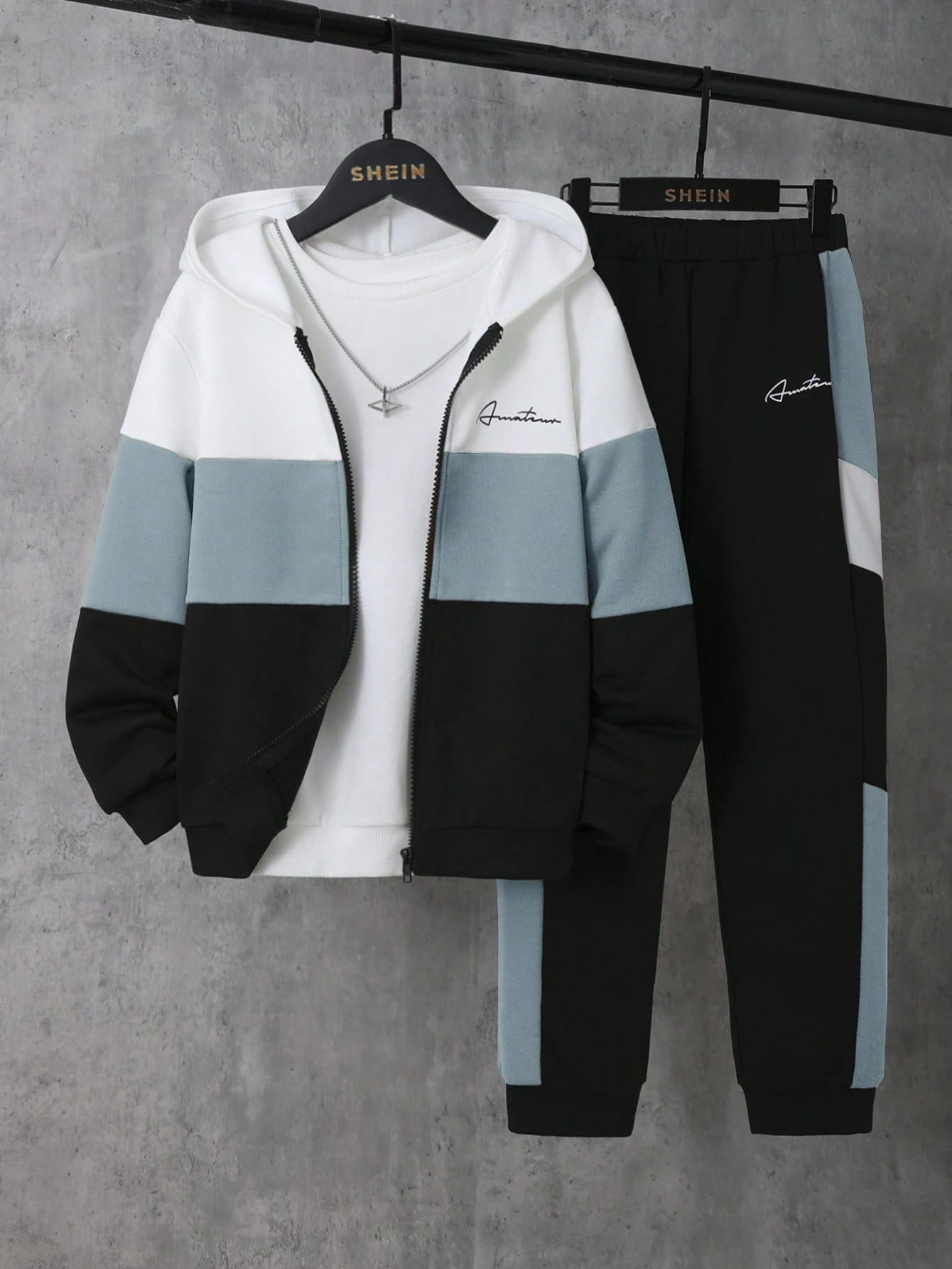 Ensemble 2 pièces pour enfants/préadolescents garçons, Sweat-shirt-shirt à capuche — vue 3
