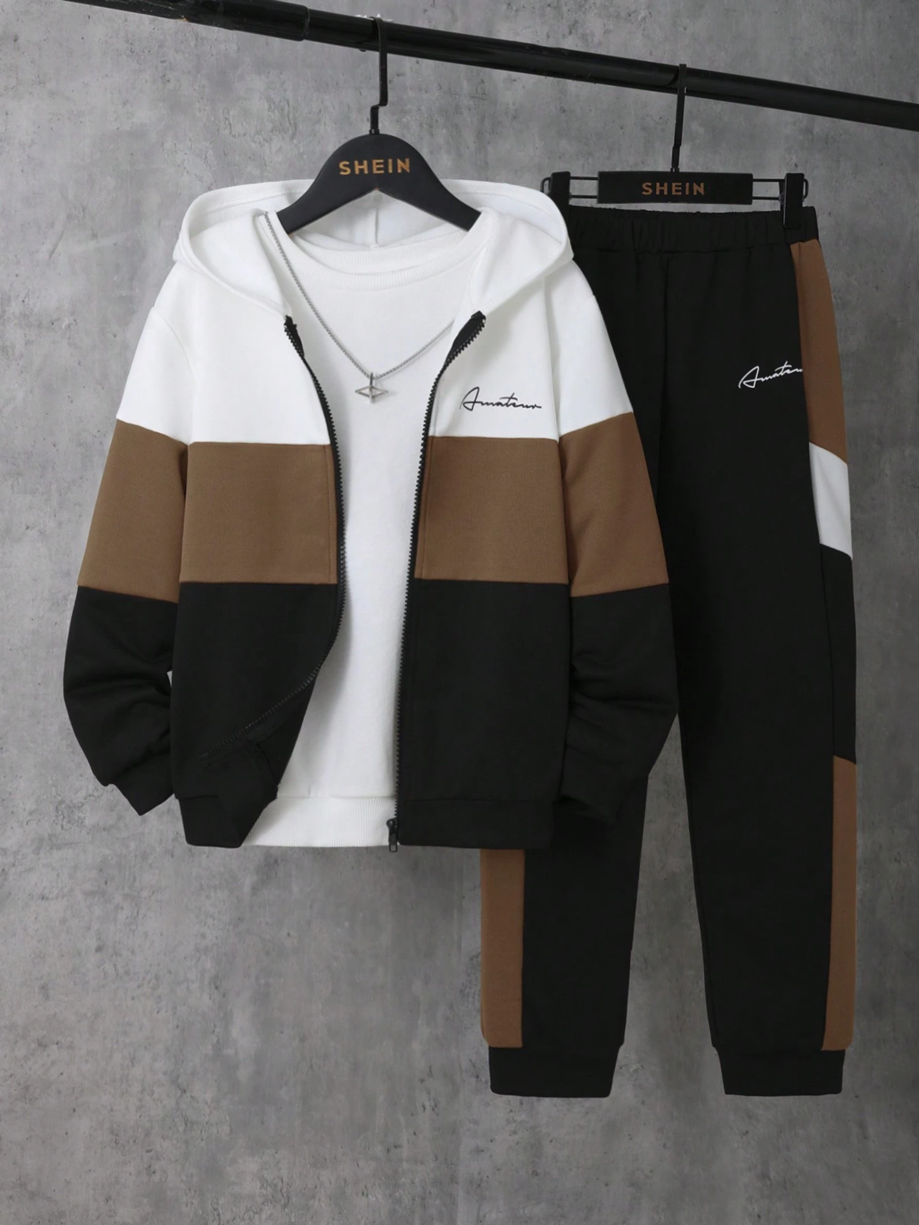 Ensemble 2 pièces pour enfants/préadolescents garçons, Sweat-shirt-shirt à capuche — vue 4