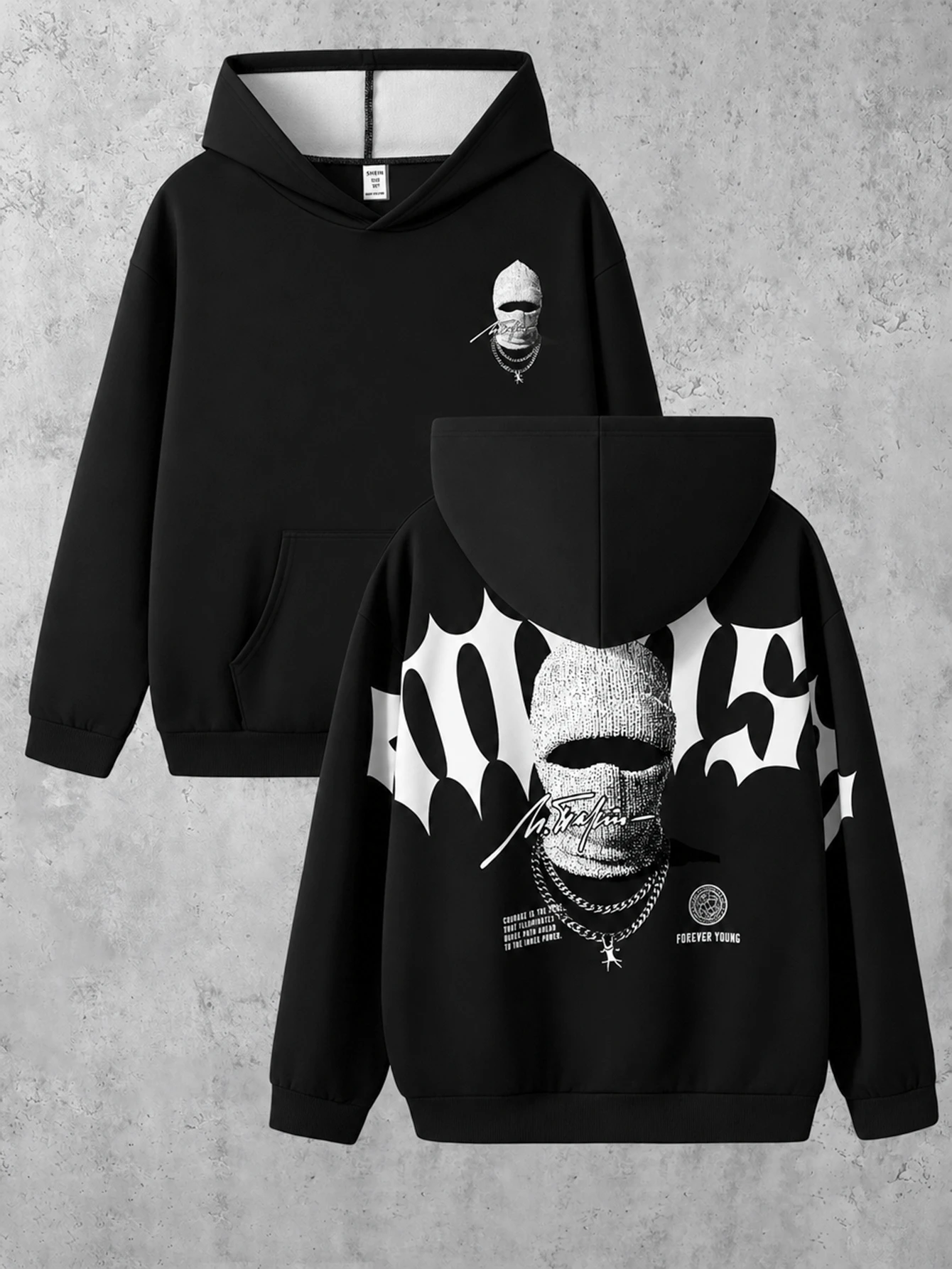 Sweat-shirt-shirt ample et confortable à manches longues, style streetwear Y2K avec — vue 2
