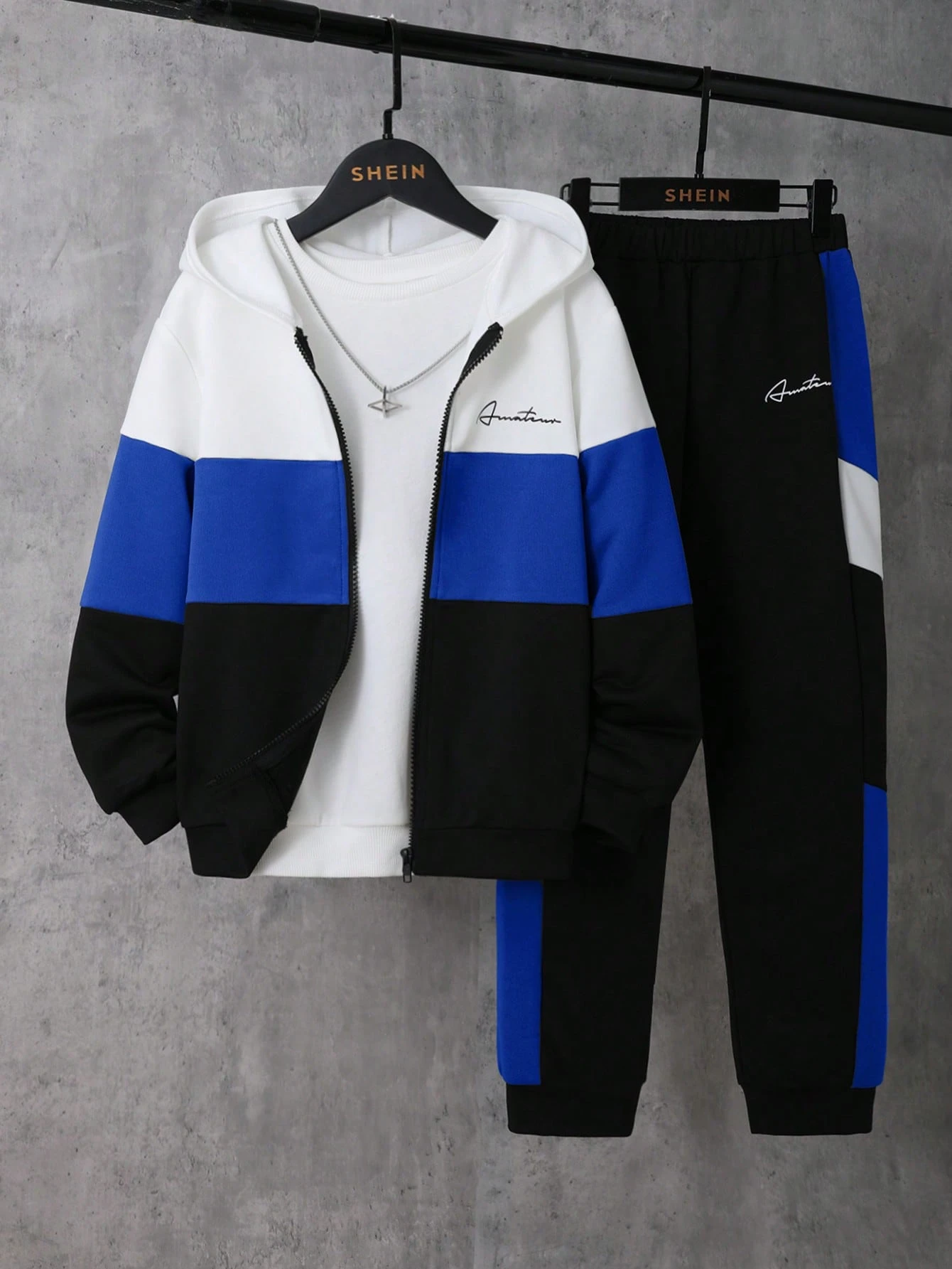 Ensemble 2 pièces pour enfants/préadolescents garçons, Sweat-shirt-shirt à capuche — vue 7