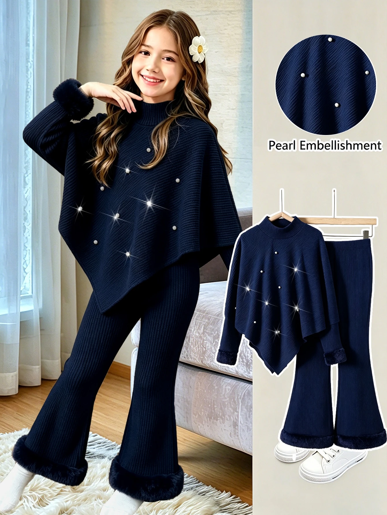Ensemble T-shirt décontracté pour filles préadolescentes printemps/automne/hiver — vue 9