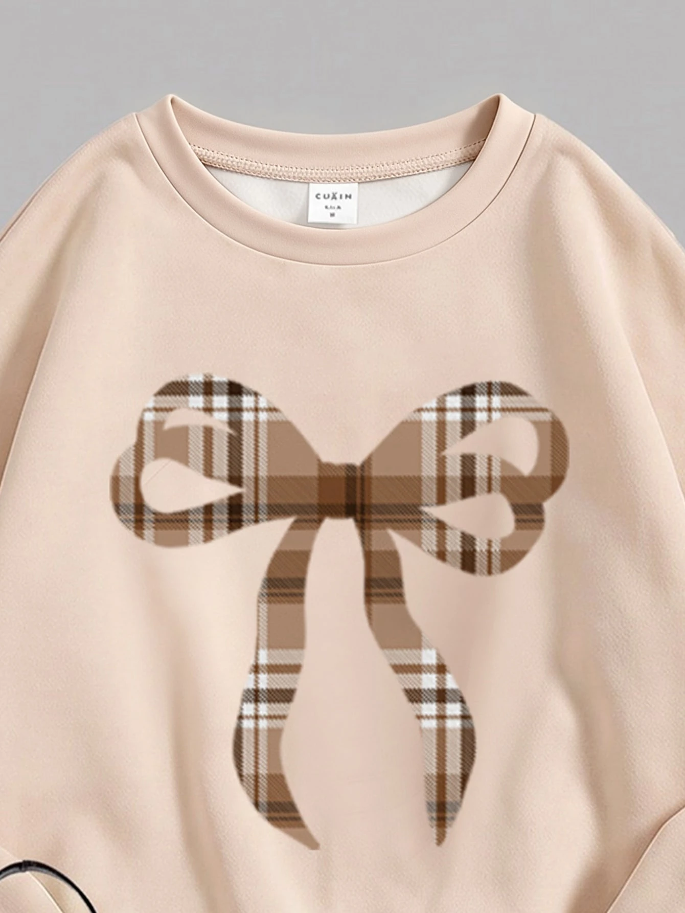 Ensemble Sweat-shirt-shirt et legging pour fille pré-ado, kaki, hiver, assorti, — vue 5