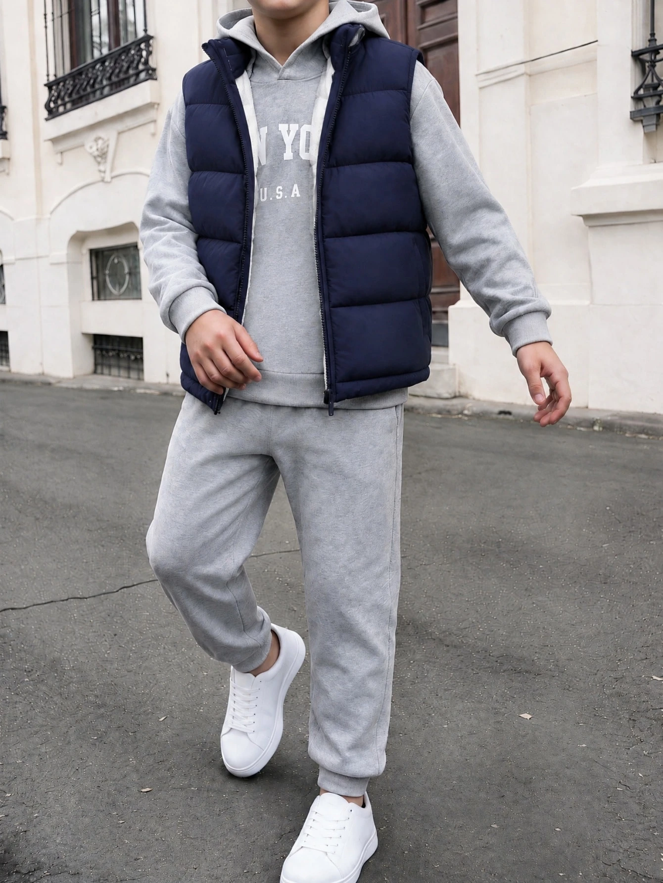Ensemble 3 pièces pour garçon préadolescent, tenue décontractée de rentrée scolaire — vue 5