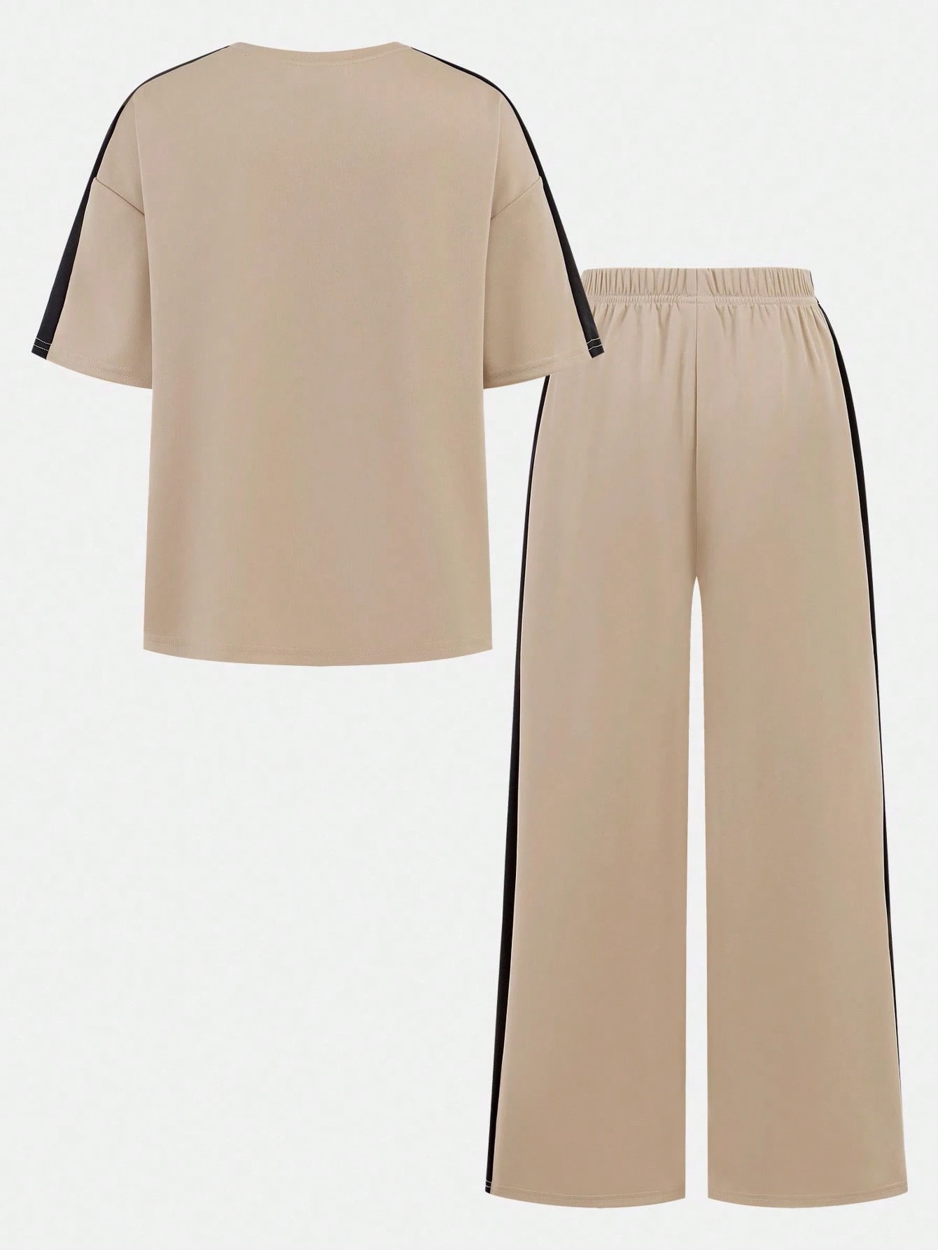 Ensemble t-shirt et pantalon décontracté, ample et minimaliste pour — vue 4