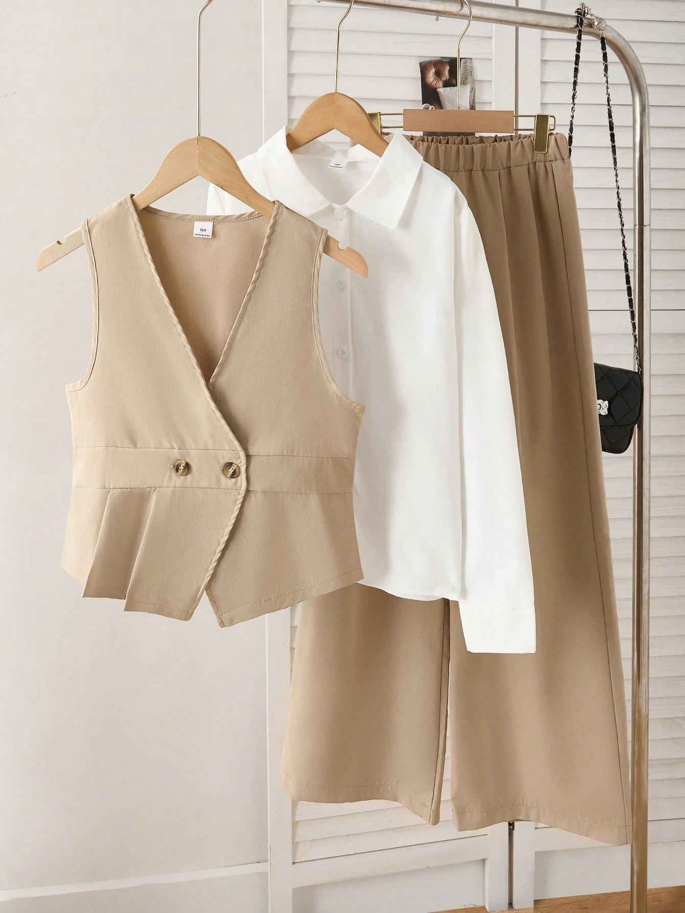 Ensemble de 3 pièces pour filles préadolescentes, tenue automnale mignonne de style — vue 11
