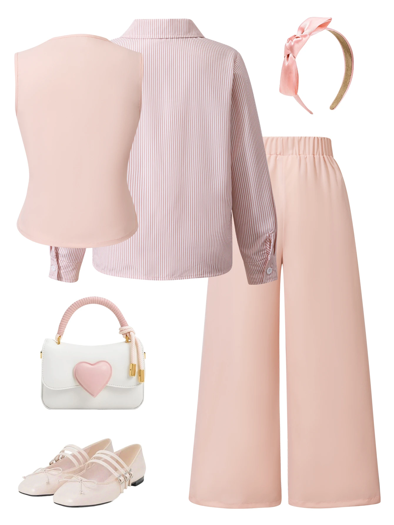 Ensemble de 3 pièces pour filles préadolescentes, tenue automnale mignonne de style — vue 12