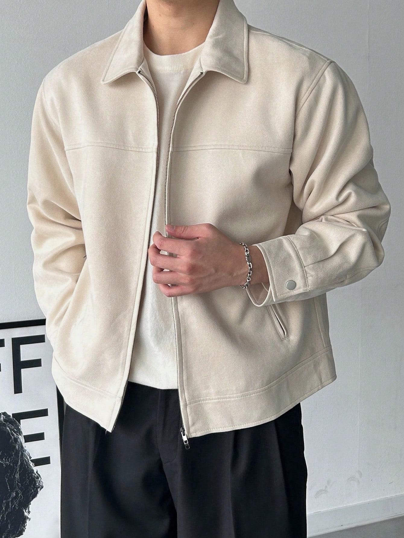 DAZY Veste marron unicolore avec, automne — vue 2