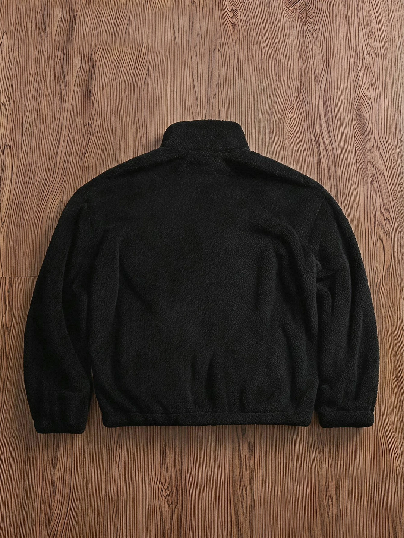 SWAVVY Veste zippée à manches longues en cuir PU ajustée, style décontracté mode tissée — vue 8