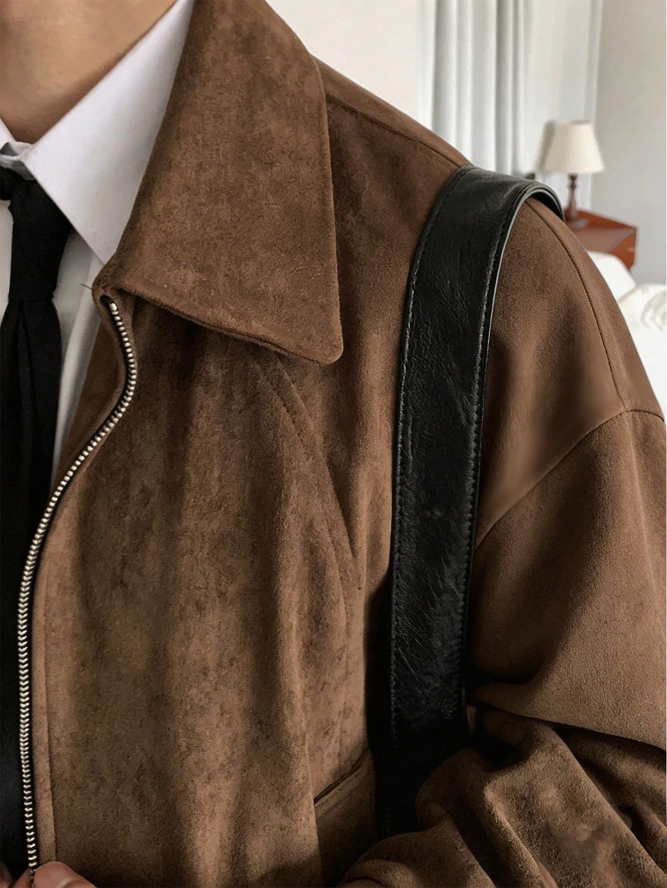Manfinity Dauomo Veste décontractée vintage d'automne pour hommes — vue 5
