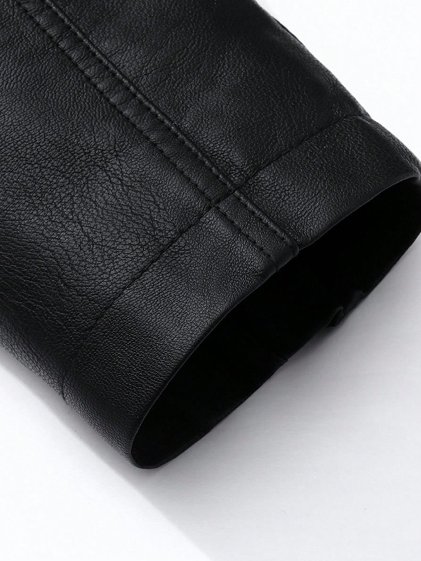 Veste en cuir PU pour homme, style européen & américain, nouvelle collection automne, — vue 7