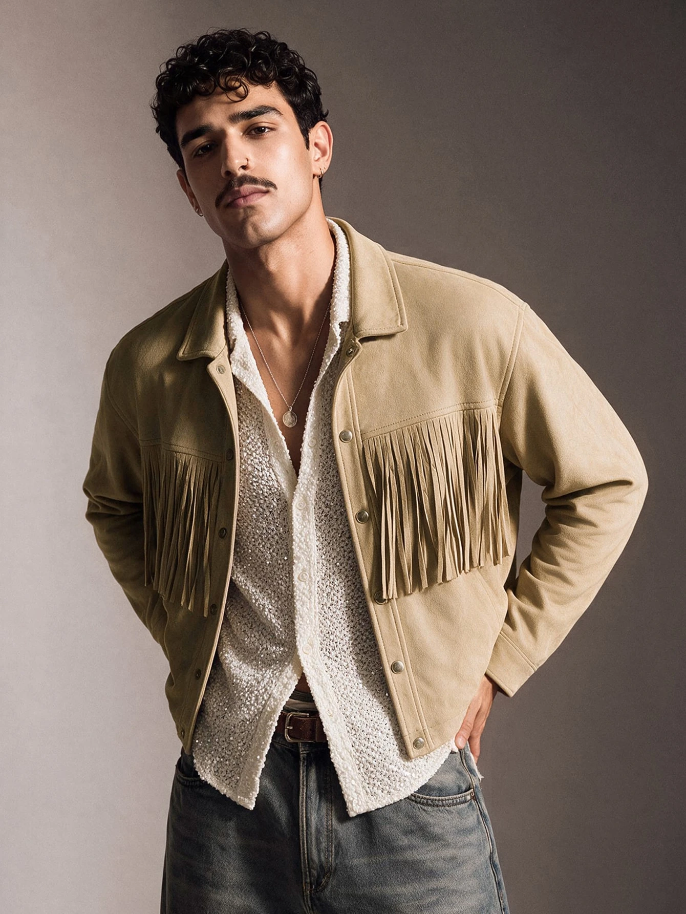 CalleClaro Veste pour homme à manches longues avec col à revers, style navetteur à la mode — vue 6