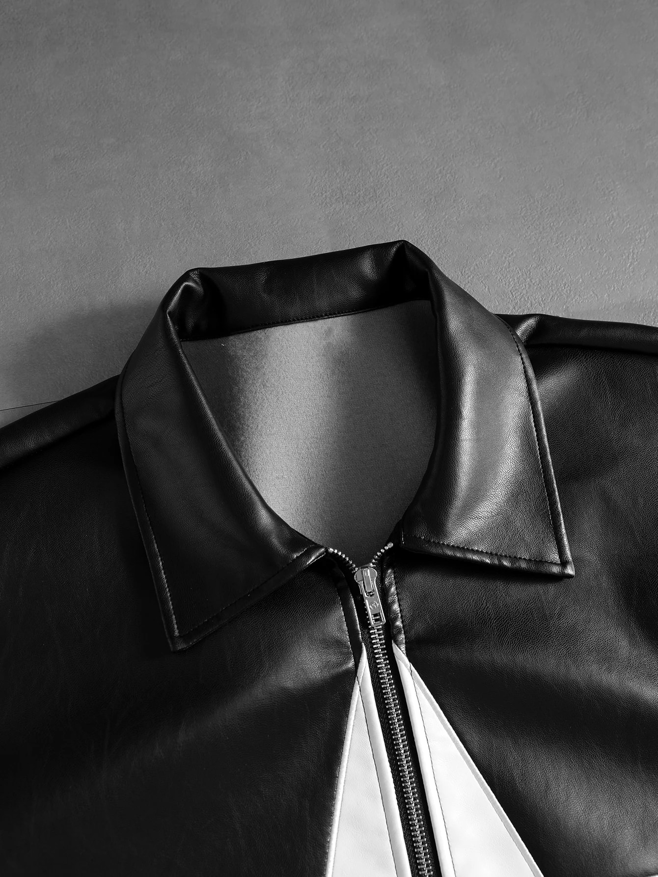 ROMWE MEN Veste décontractée à manches longues avec fermeture éclair et motif pentagramme — vue 5