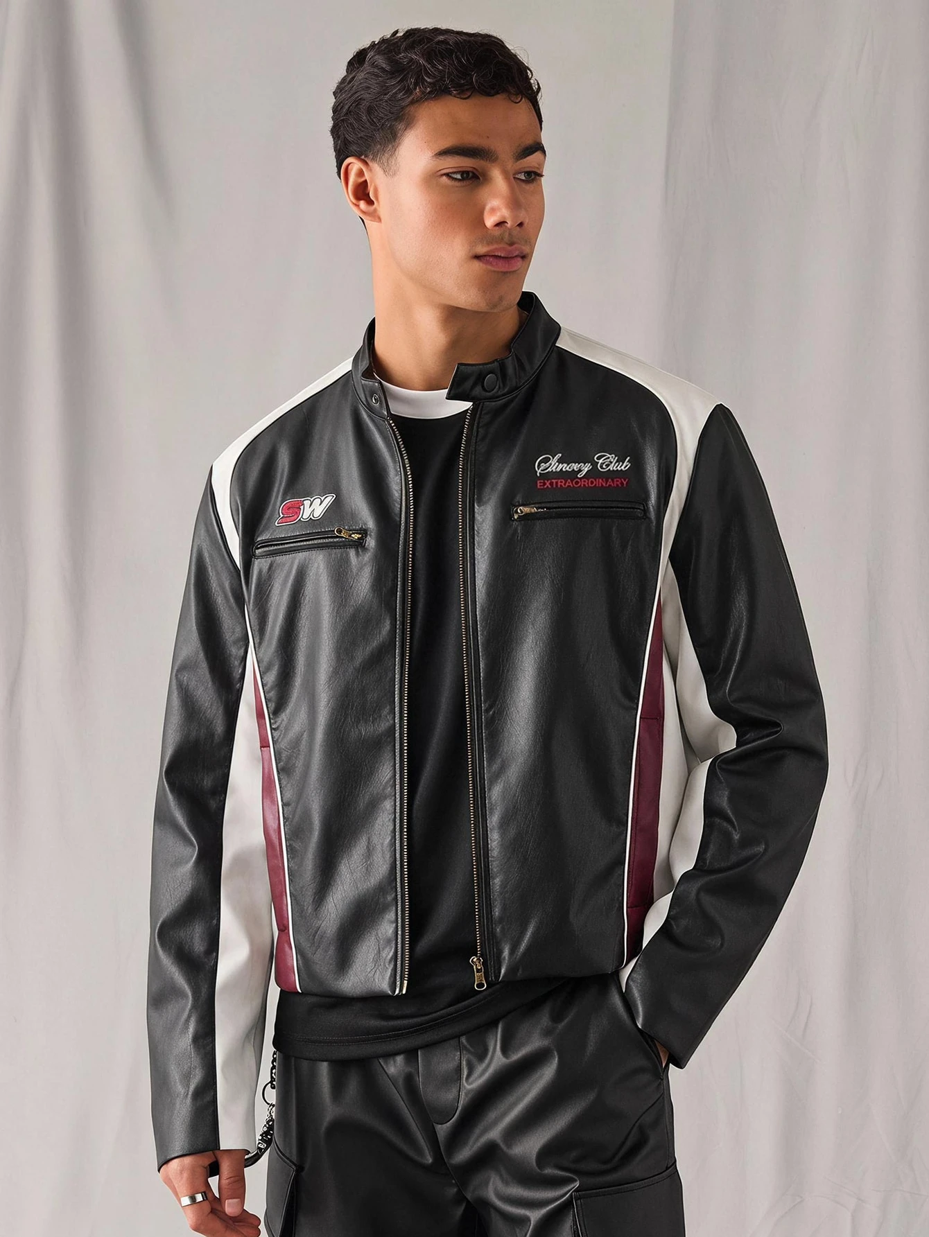SWAVVY Veste vintage de mode automne pour hommes — vue 12